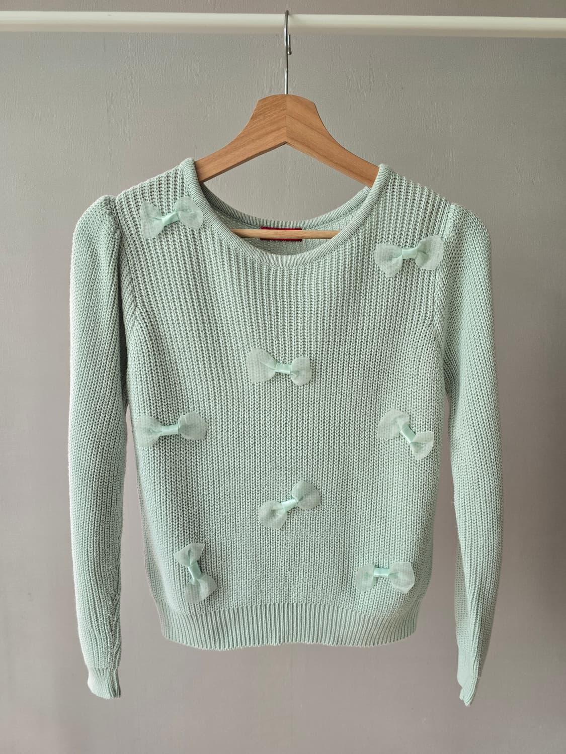 어스 앤 뮤직 민트 리본 니트 상품이미지1