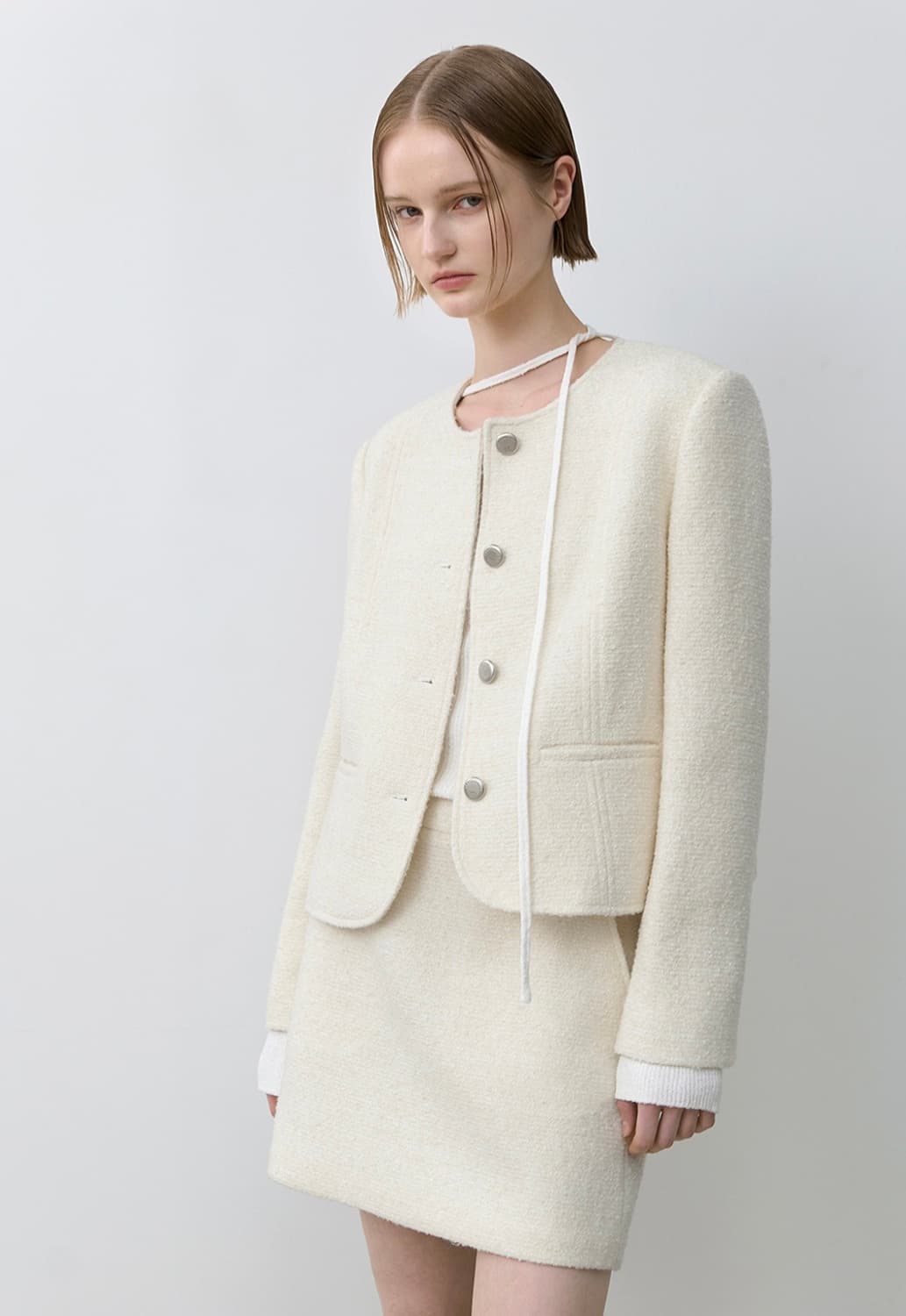 Atelier Nain SPRING BOUCLE SET-UP JACKET 상품이미지3