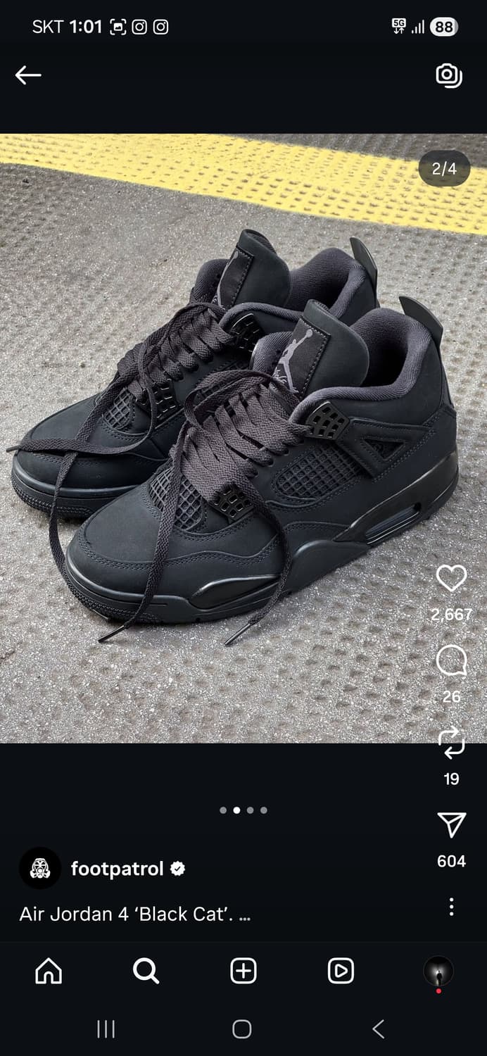 [290] 나이키 에어 조던 4 레트로 블랙캣 상품이미지1