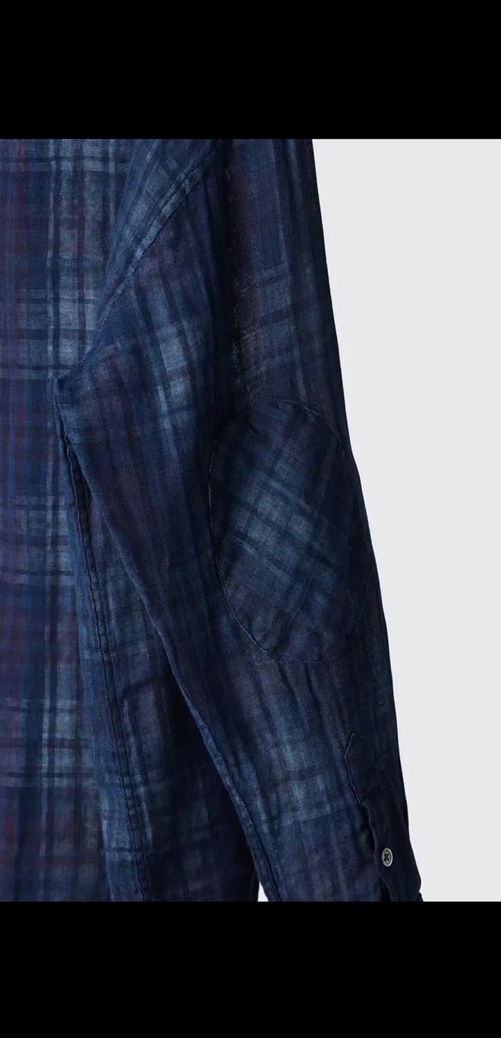 (3) 해칭룸 아카이브 셔츠 블루 체크 상품이미지4