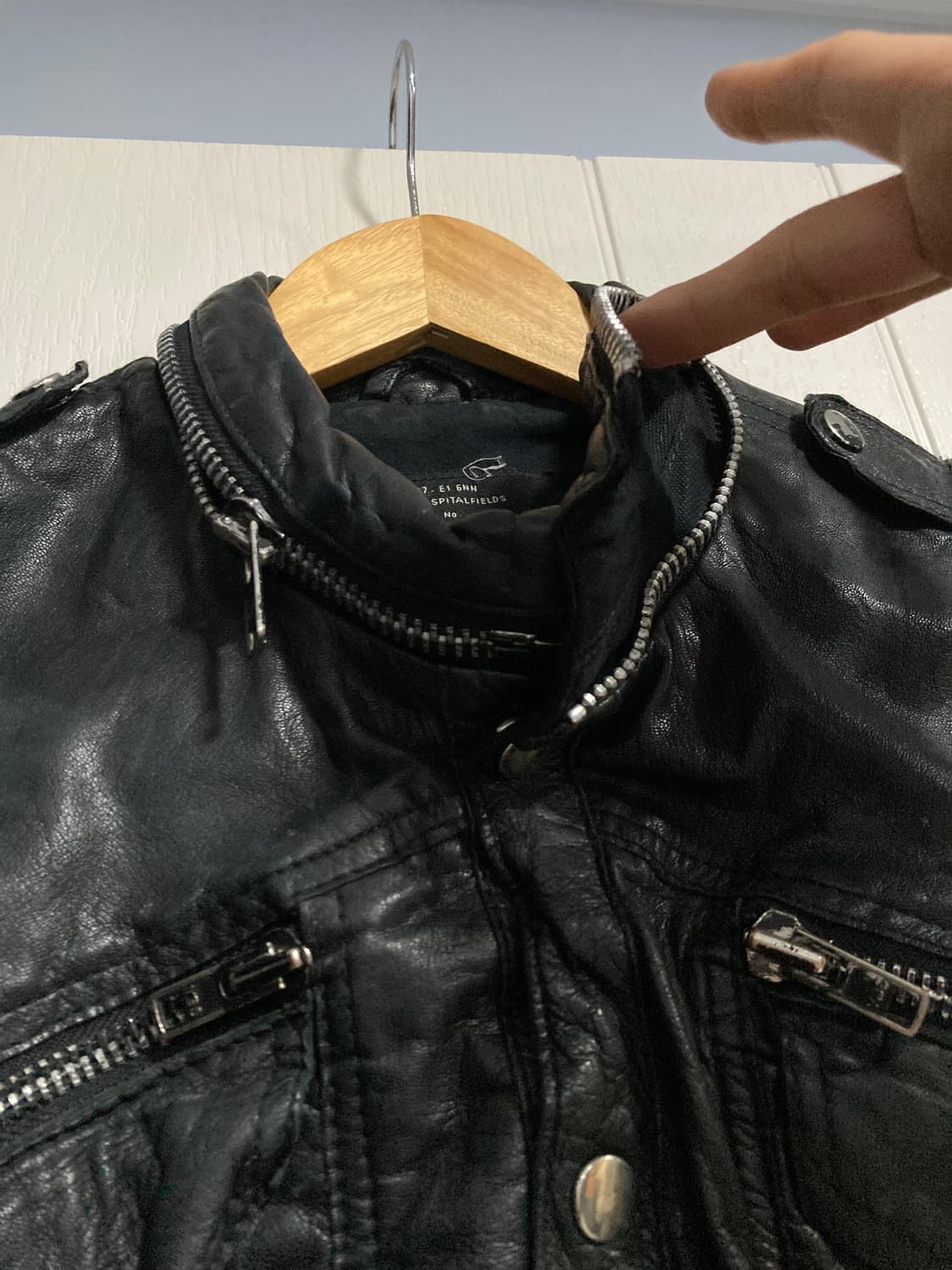 올세인츠 레더 셔츠 상품이미지4