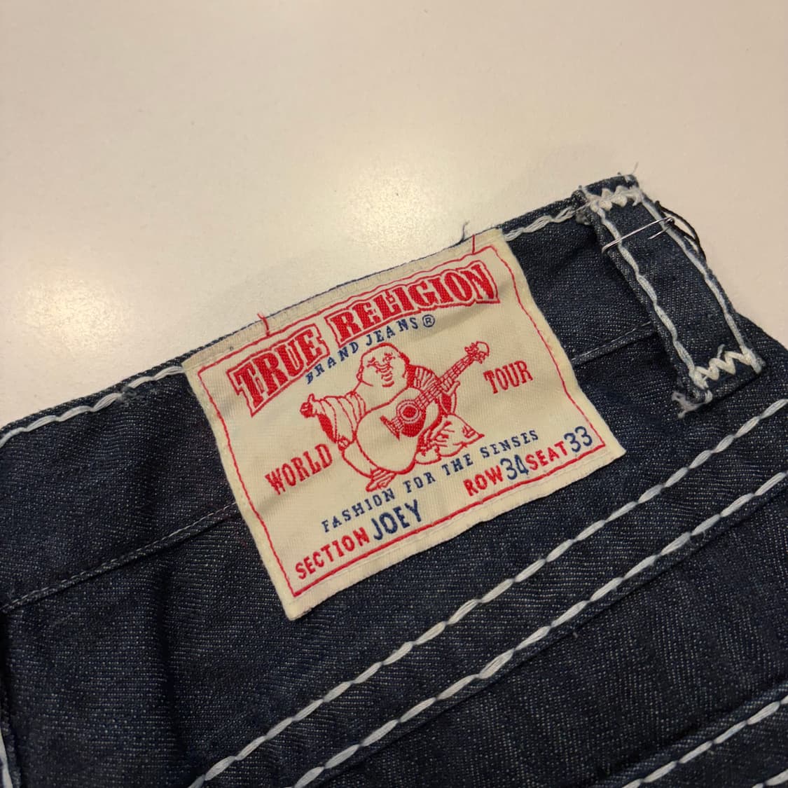 [34x33] 트루릴리젼 조이 스티치 데님 팬츠 청바지 D858 상품이미지4