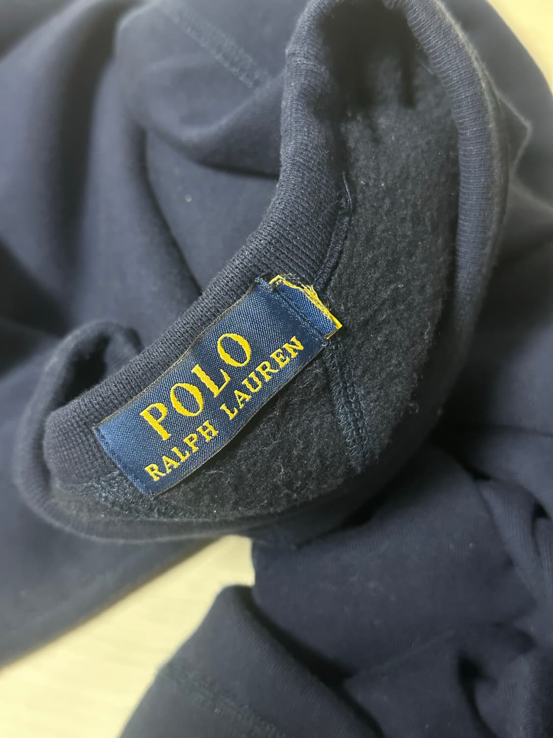 폴로 기모 맨투맨 s 네이비 상품이미지2