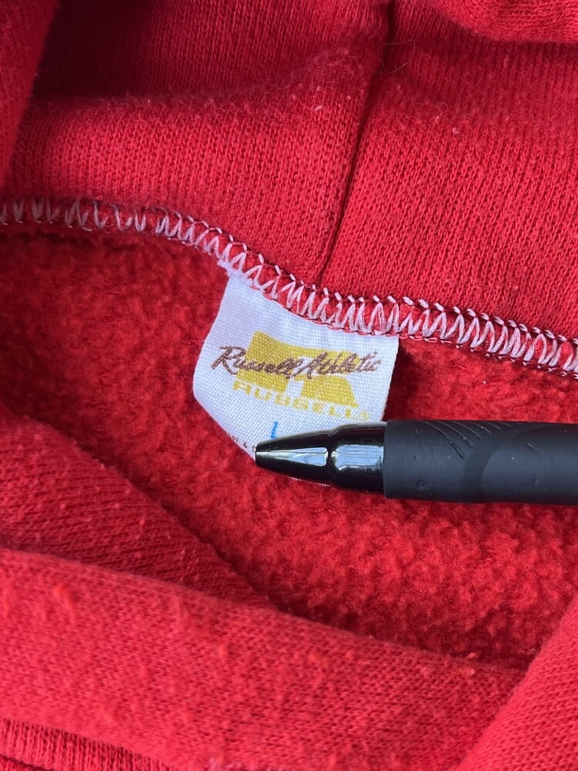 (L) 러셀 1970 s 빈티지 듀블라 후드티 레드 상품이미지3