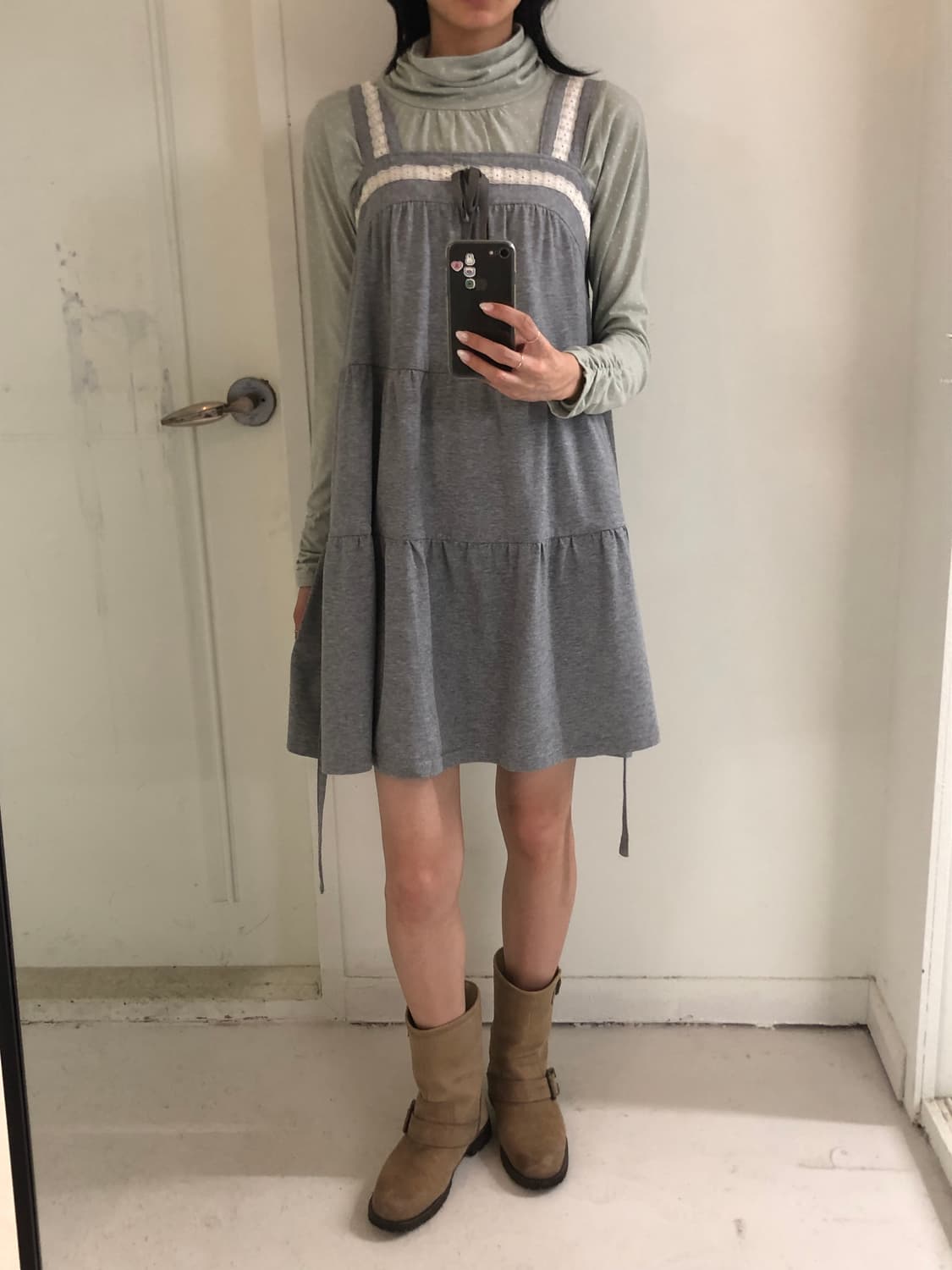 일본빈티지 모리 레이어드 원피스 상품이미지2
