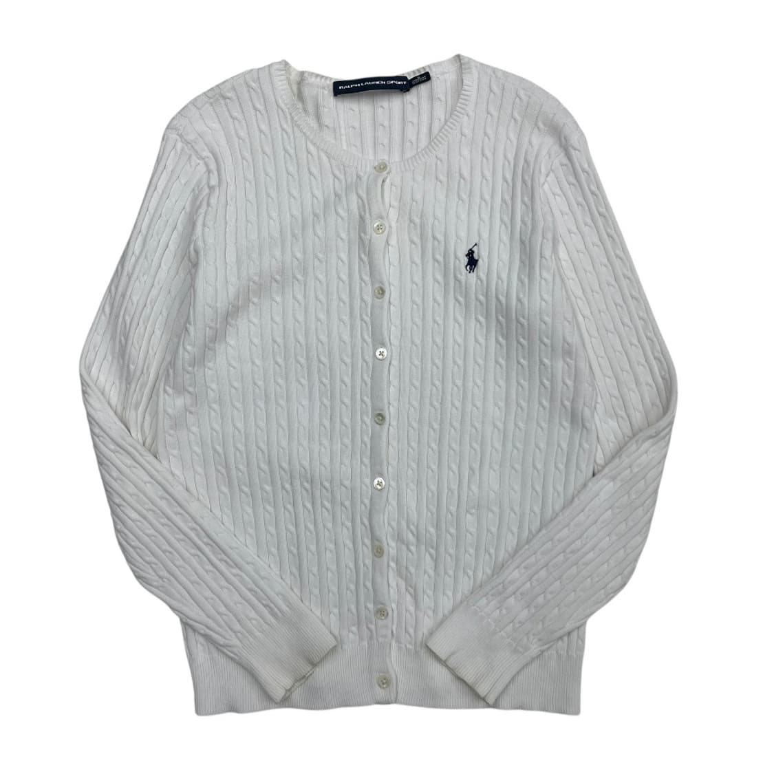 폴로 랄프로렌 네이비포니 화이트 꽈배기 니트 M 상품이미지2
