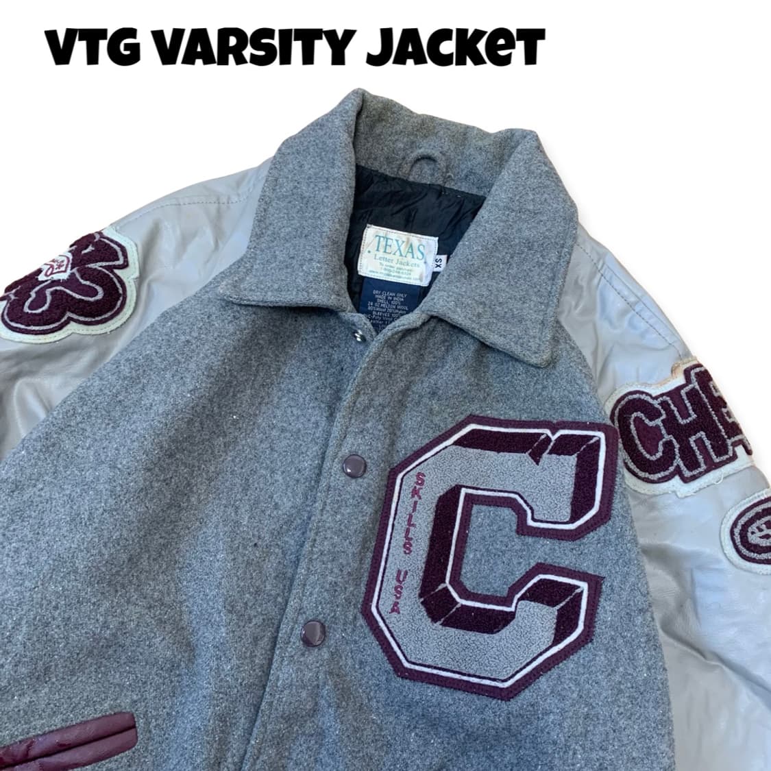 빈티지 바시티자켓 xs 상품이미지1