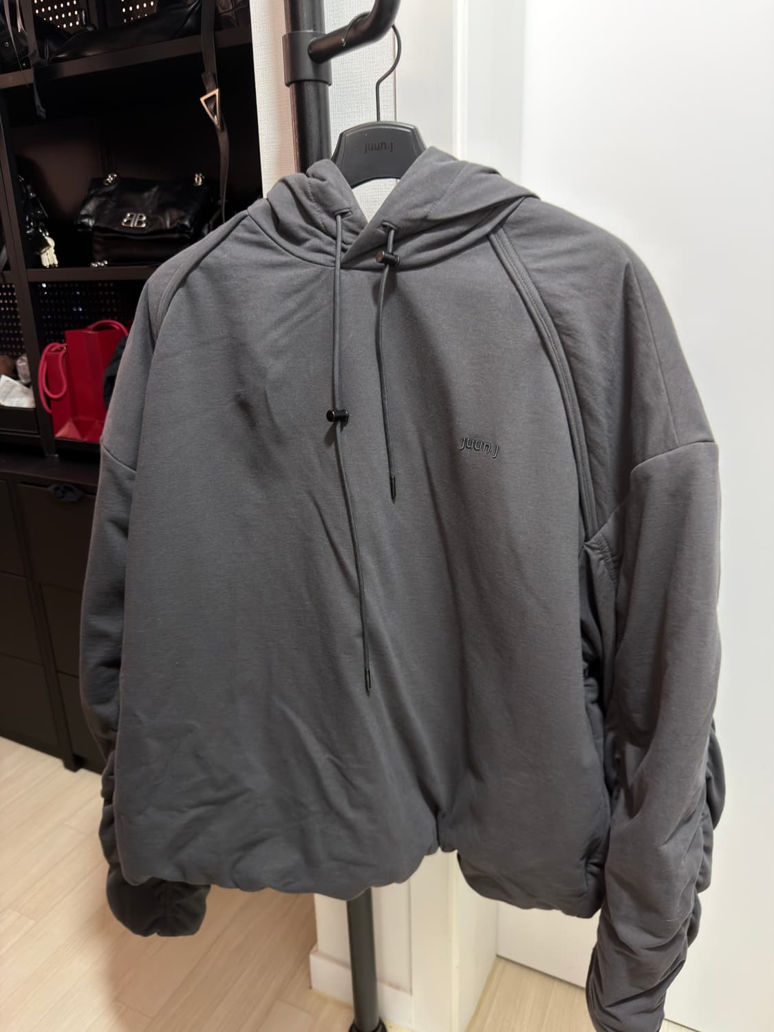 준지 24fw 퍼커링 후디드 아노락 그레이 L jc4x41p543 상품이미지1