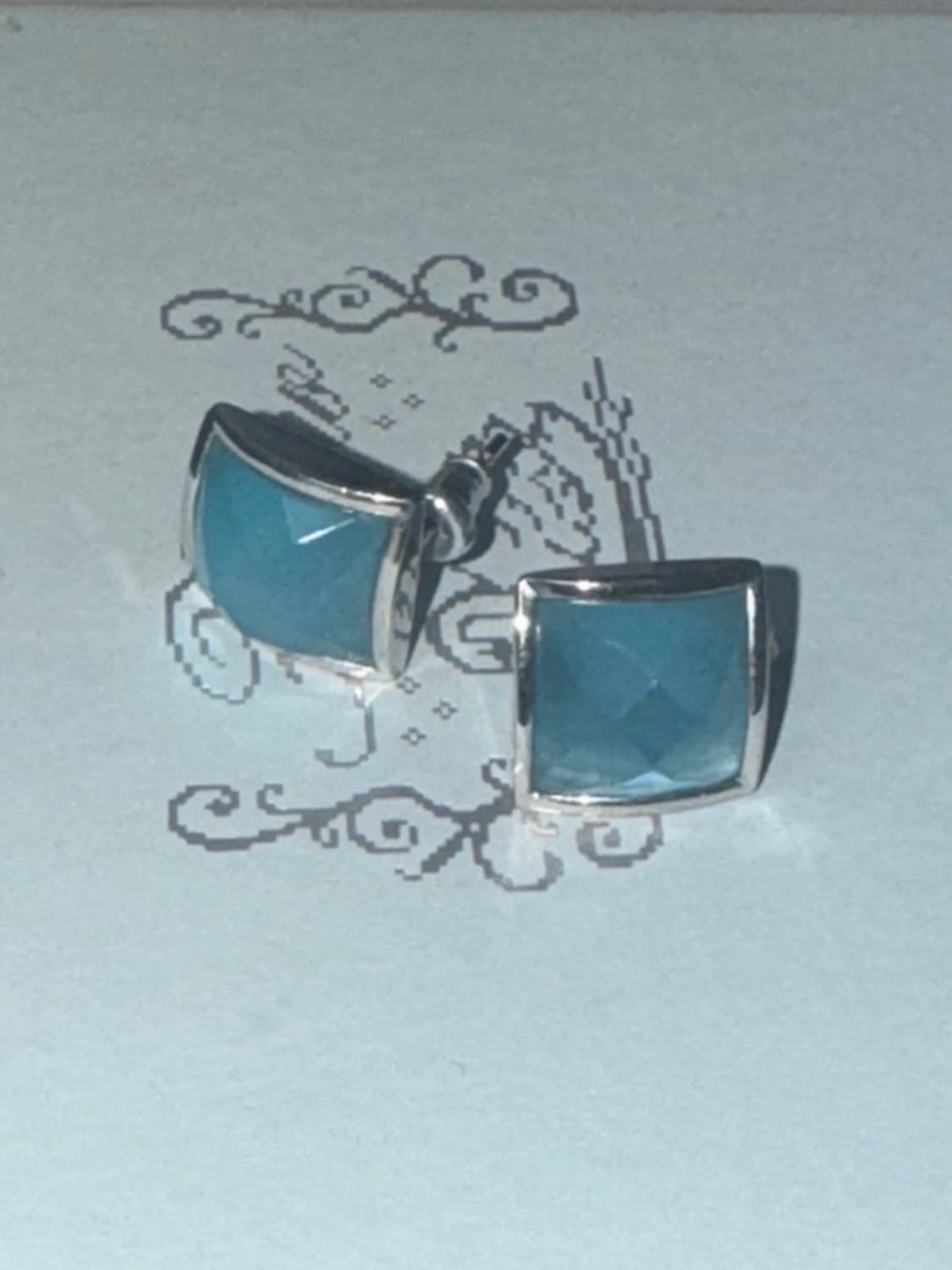 빈티지 블루 귀걸이 상품이미지2