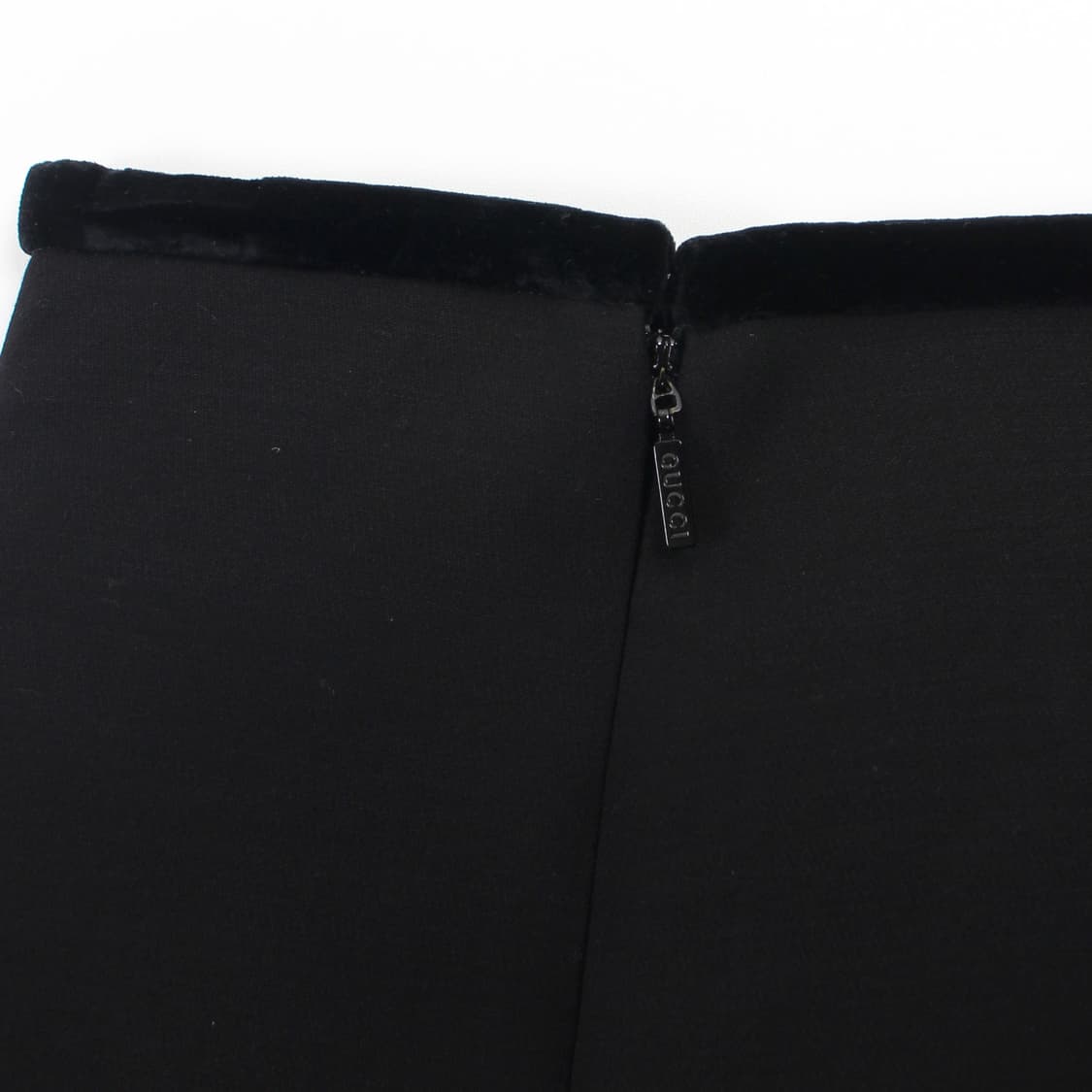 구찌 gucci 빈티지 울 벨벳 에이라인 블랙 미디 스커트 상품이미지5