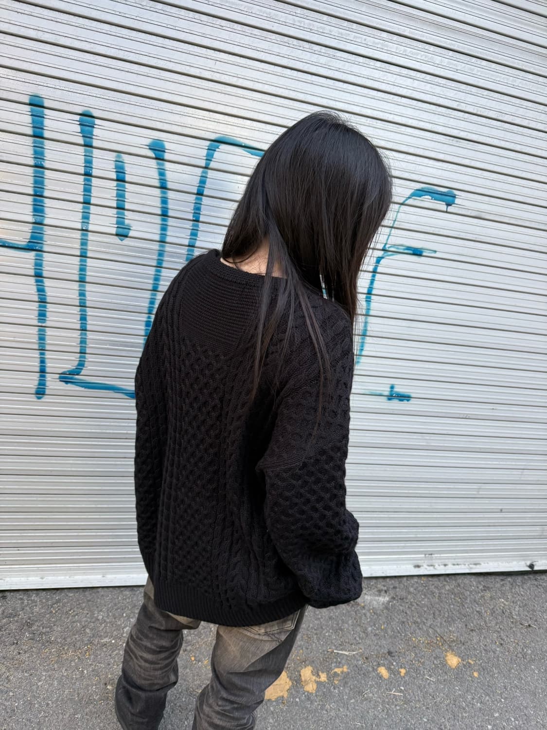 준지 와플 디테일 헤비울 니트 상품이미지10