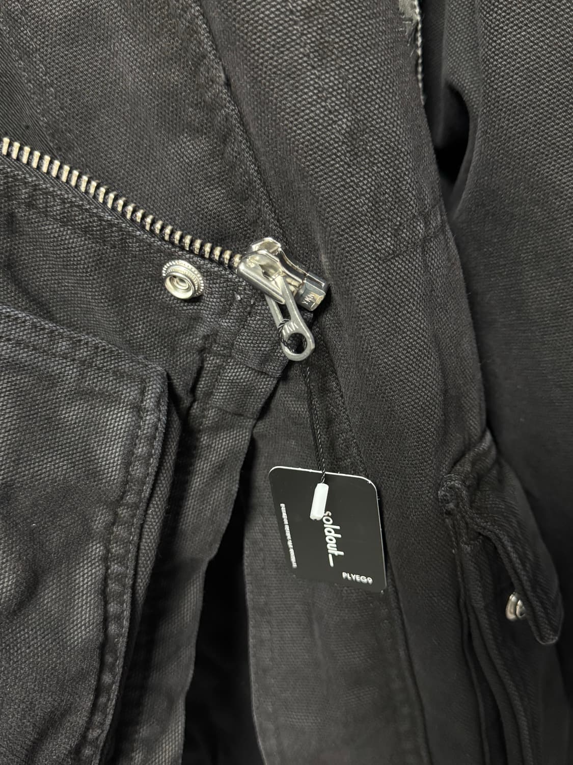 스투시 워시드 캔버스 샵 자켓 블랙 XL 상품이미지5