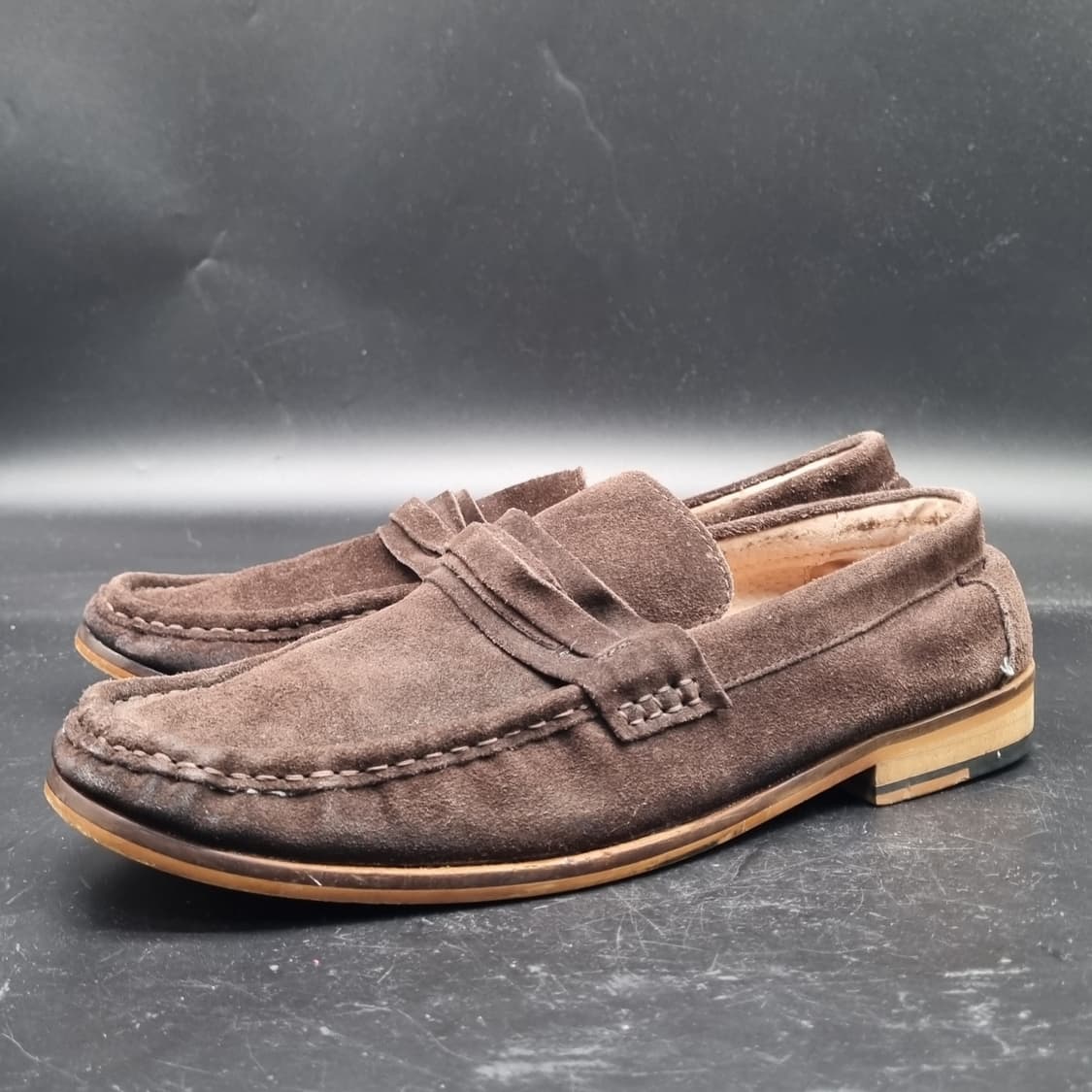 빠니깔레 스웨이드 남성로퍼 실사이즈275 상품이미지1