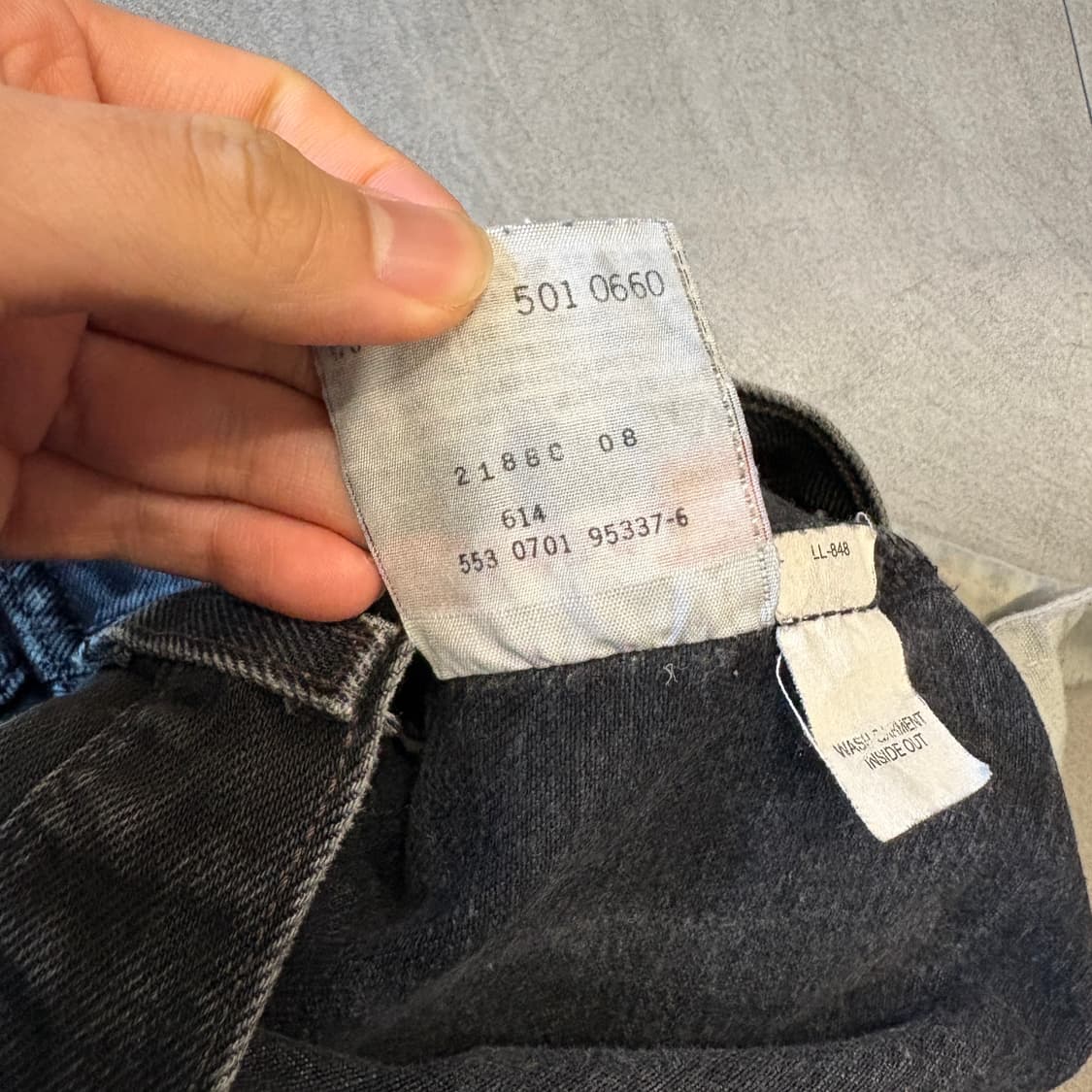 리바이스 01년대 미국 생산 501 데님 블랙 팬츠 상품이미지5