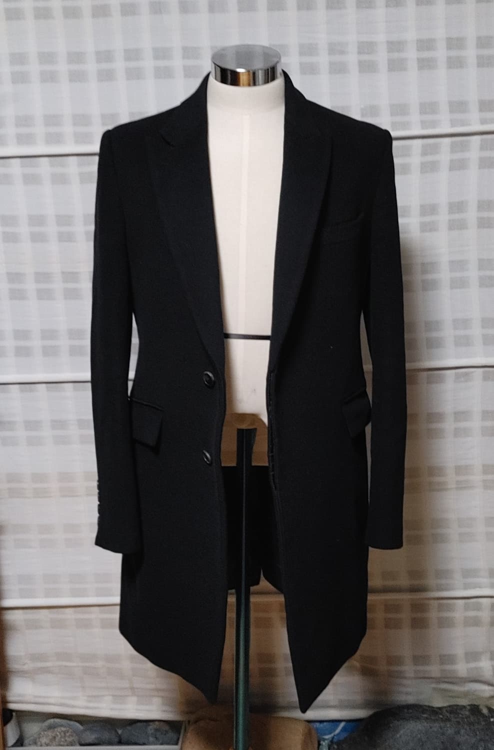 (한섬) 시스템 옴므 블랙 싱글 코트 100(슬림) / 캐시미어 블렌디드 상품이미지1