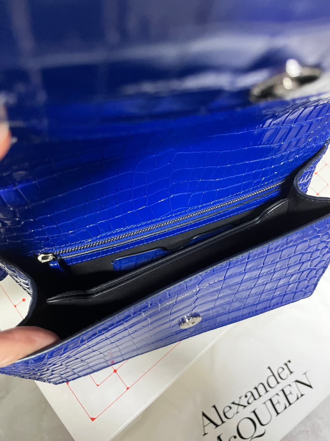 알렉산더 맥퀸 쥬얼사첼백 코발트블루 상품이미지4