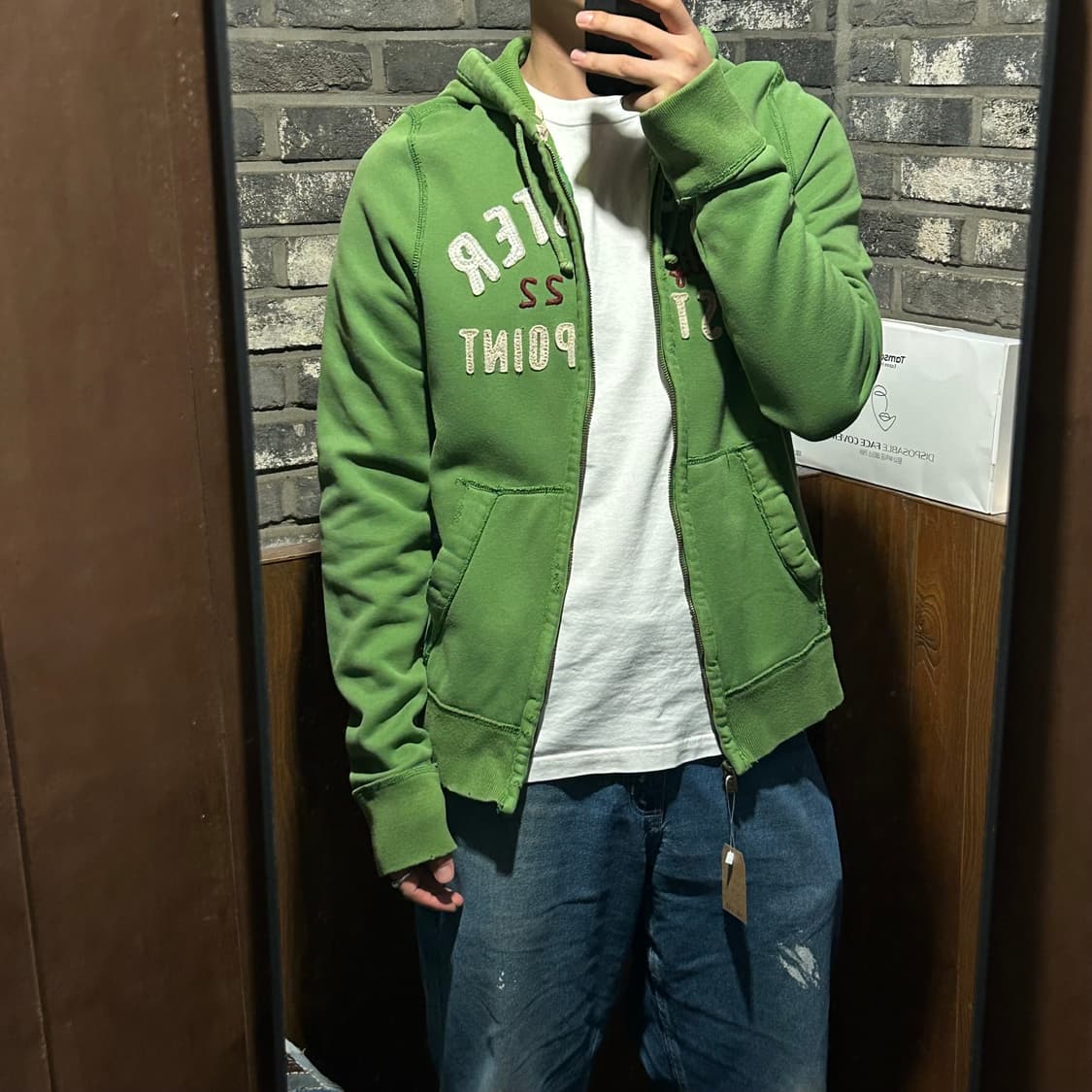 M) 홀리스터 후드집업 그린 상품이미지9