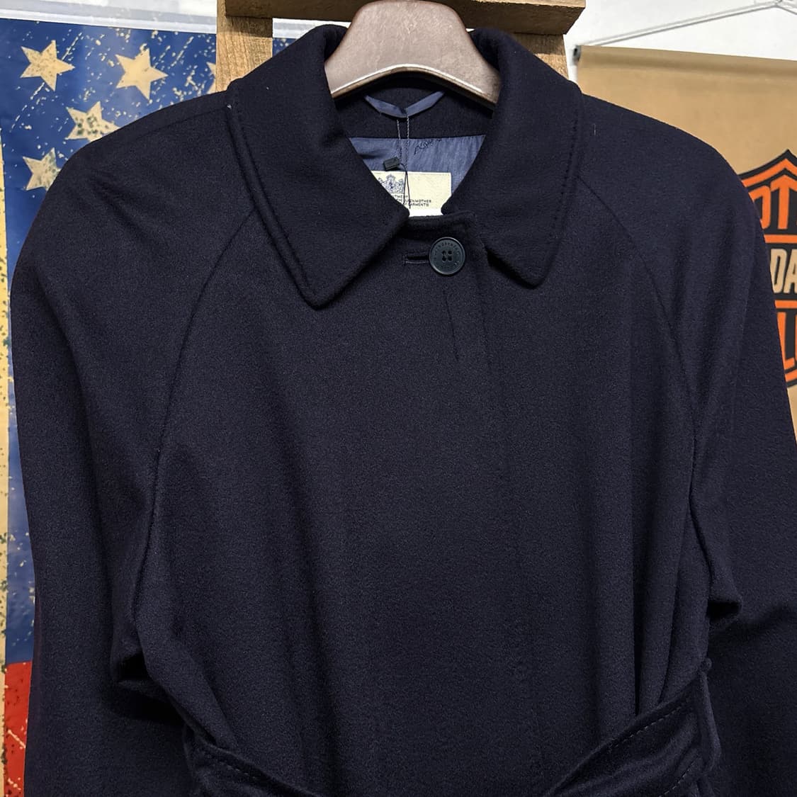 80~90s 아쿠아스큐텀 퓨어 캐시미어 로브 랩 코트 잉글랜드 N1231 상품이미지3