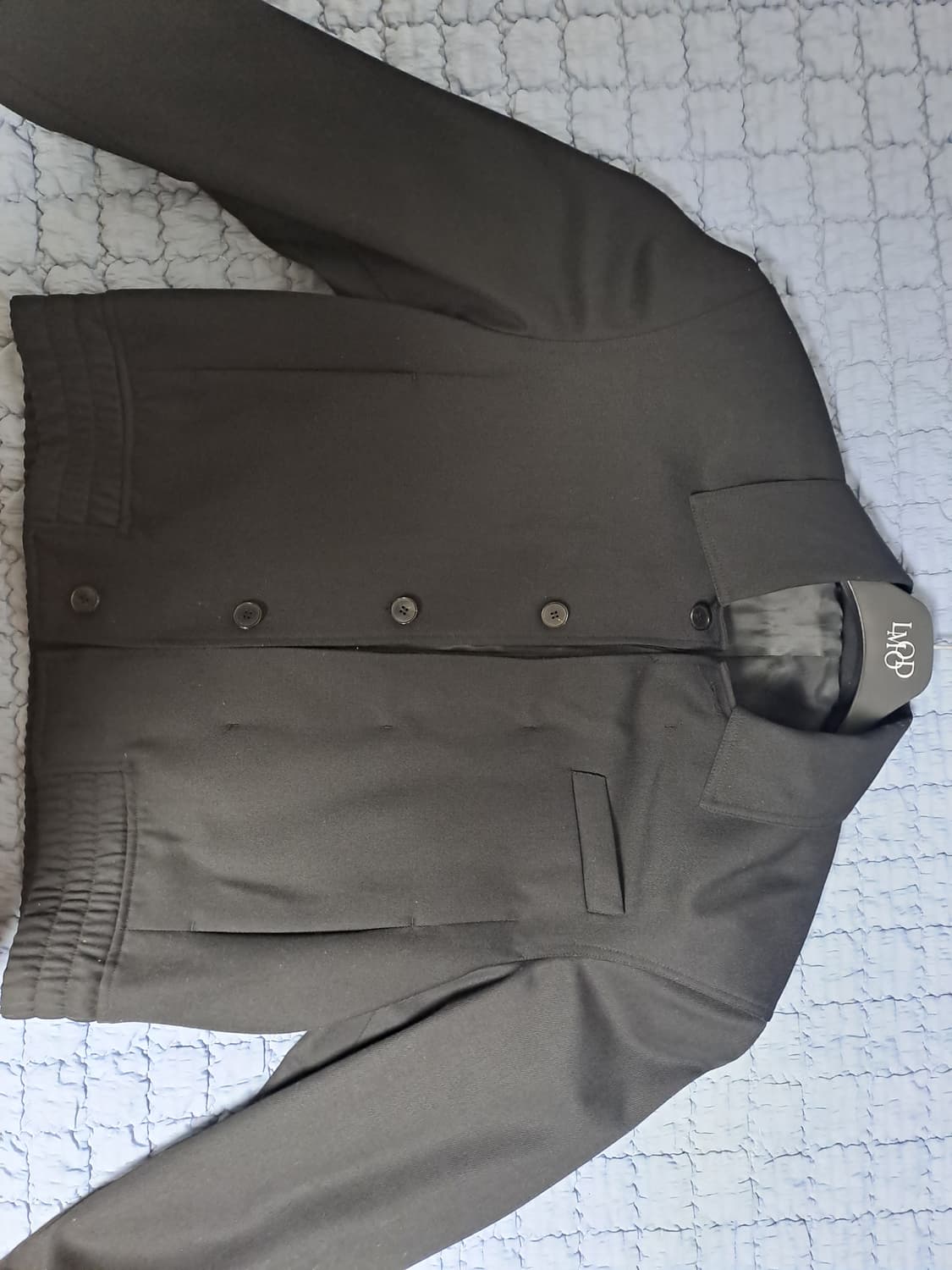 [ LMOOD ] 엘버튼 울 블렌드 블루종 black 상품이미지3