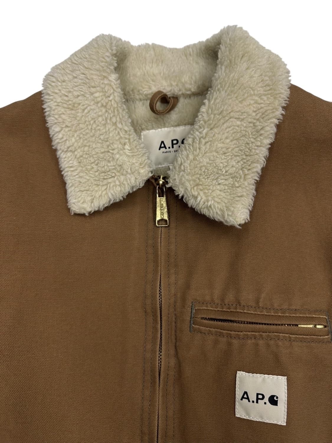 칼하트 X APC 아페쎄 디트로이트 자켓 브라운 (S)  상품이미지3