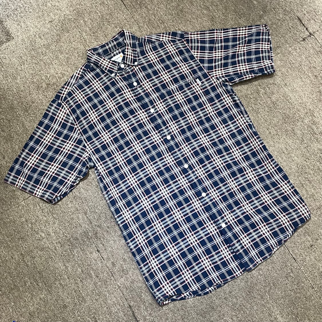 (M) Carhartt 칼하트 체크 반팔 셔츠 상품이미지1