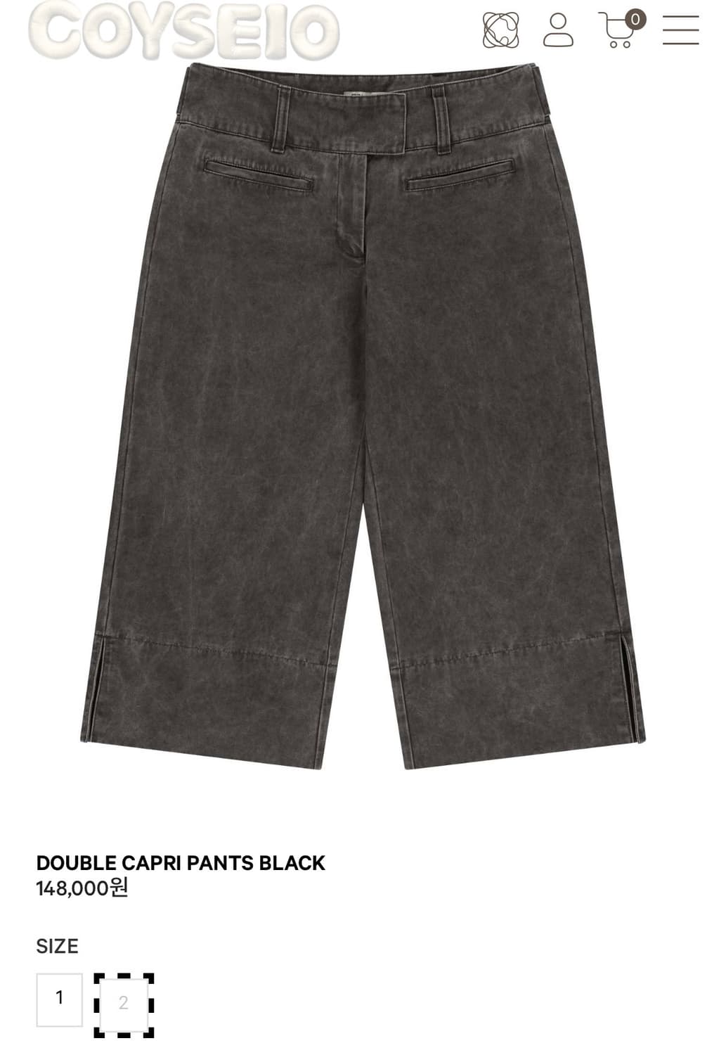 코이세이오 더블 카프리 팬츠 상품이미지1
