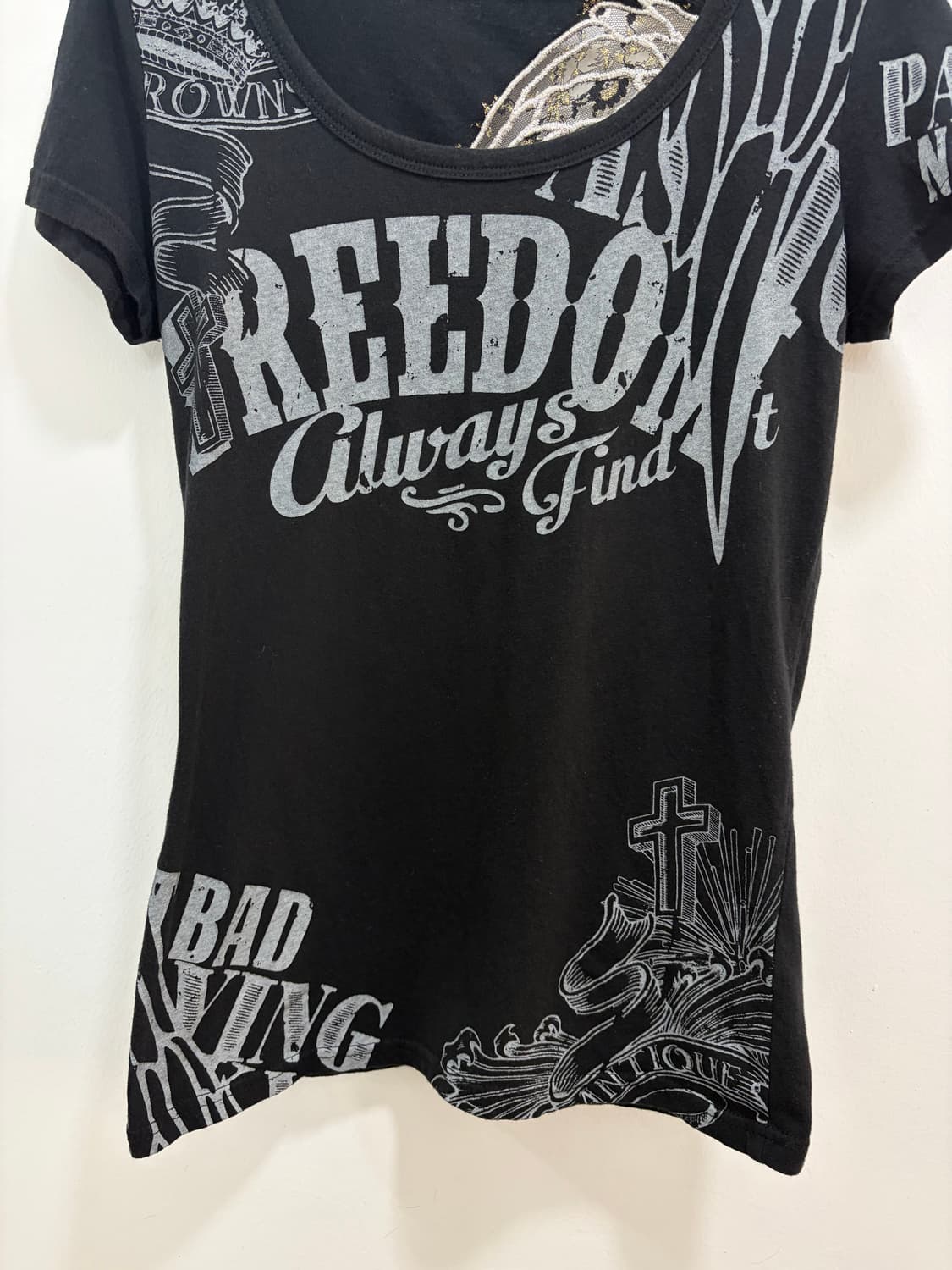 glitz y2k 프린팅 펑크 날개 반팔 티셔츠 상품이미지8