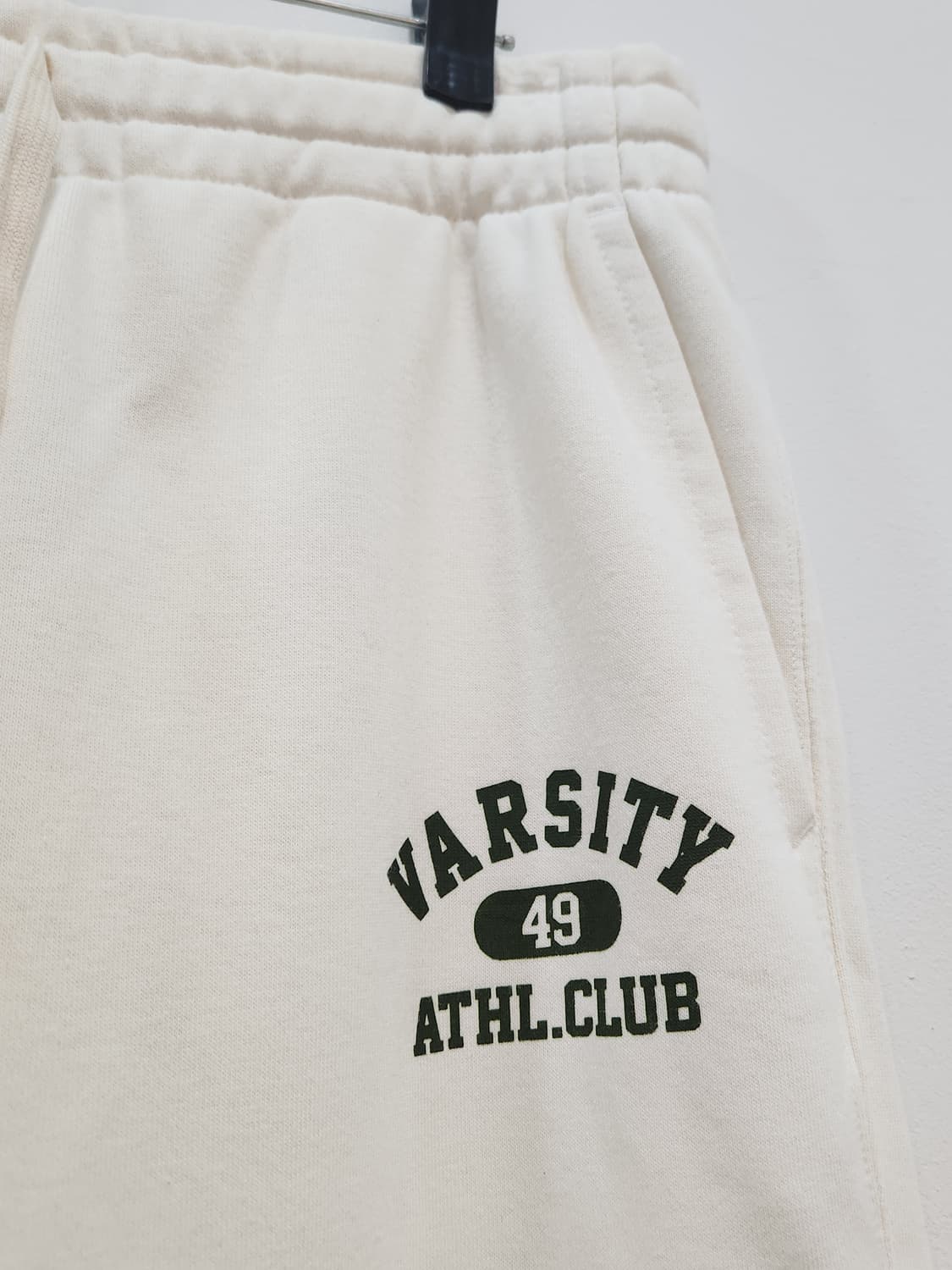  후아유 캠퍼스 엠불럼 와이드 트레이닝 팬츠 L 아이보리 상품이미지5