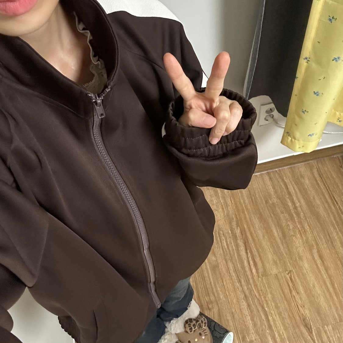빈티지 브라운 집업 히메갸루 로걀 라떼 긱시크 모리걸 히메카지 헤이세이 상품이미지1