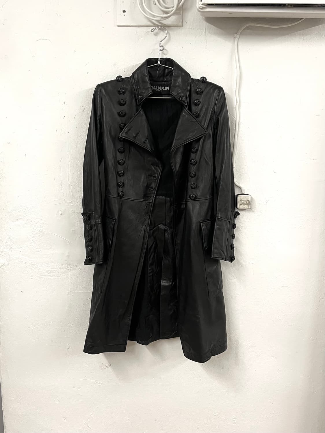 발망 2010FW 데카르넹 런웨이 나폴레옹 밀리터리 레더 코트 상품이미지4