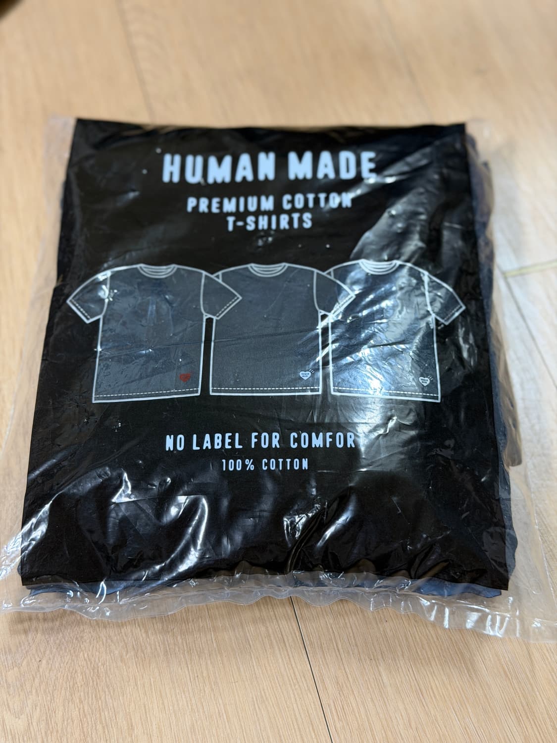 새상품)휴먼메이드 3팩 티셔츠 블랙 M 상품이미지4