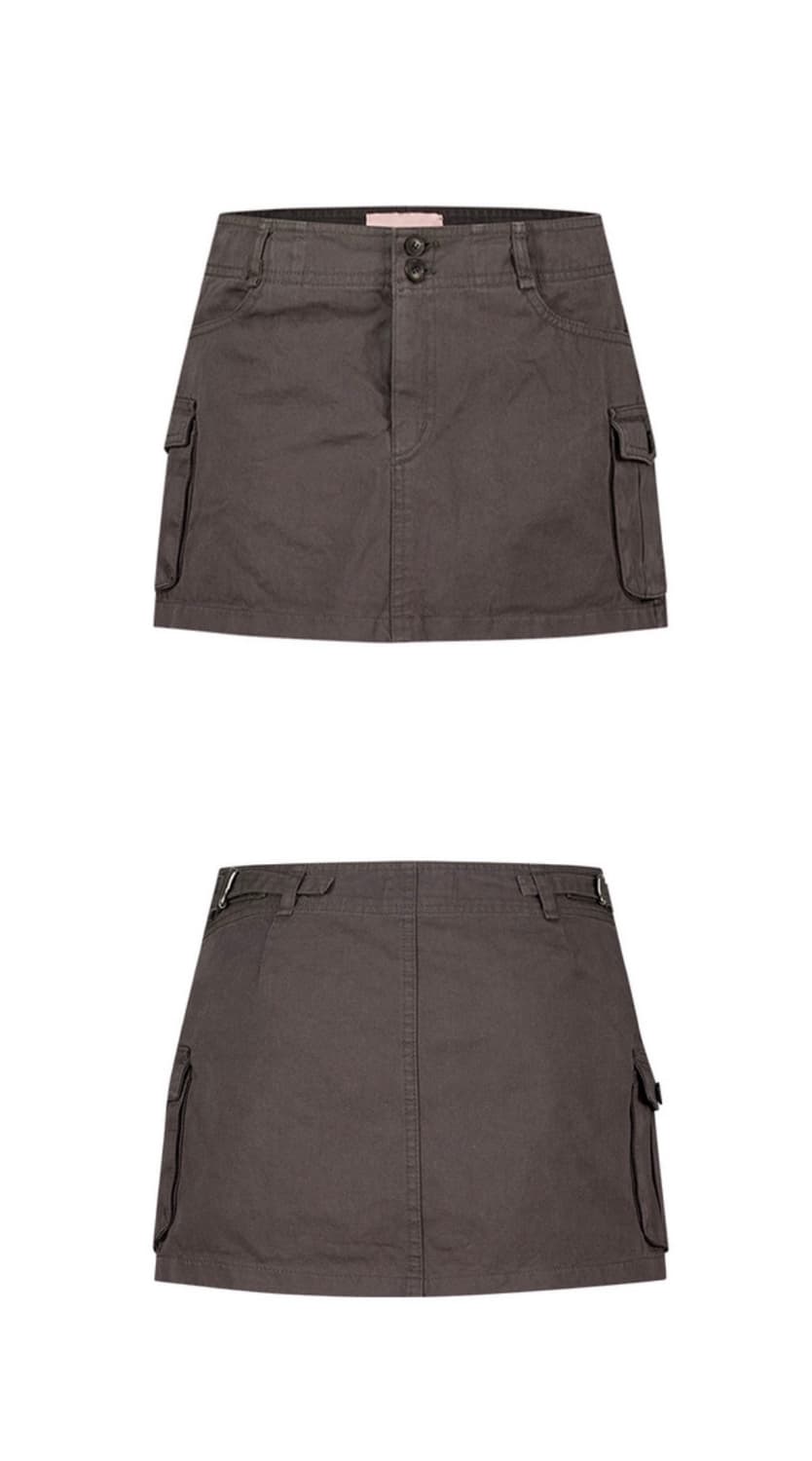 에즈이프캘리 WASHING CARGO LOW-RISE SKIRT 상품이미지5