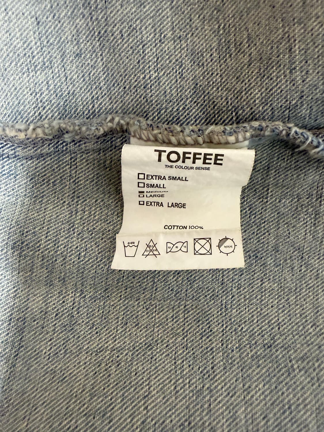 토피 데님 자켓 m사이즈 상품이미지3