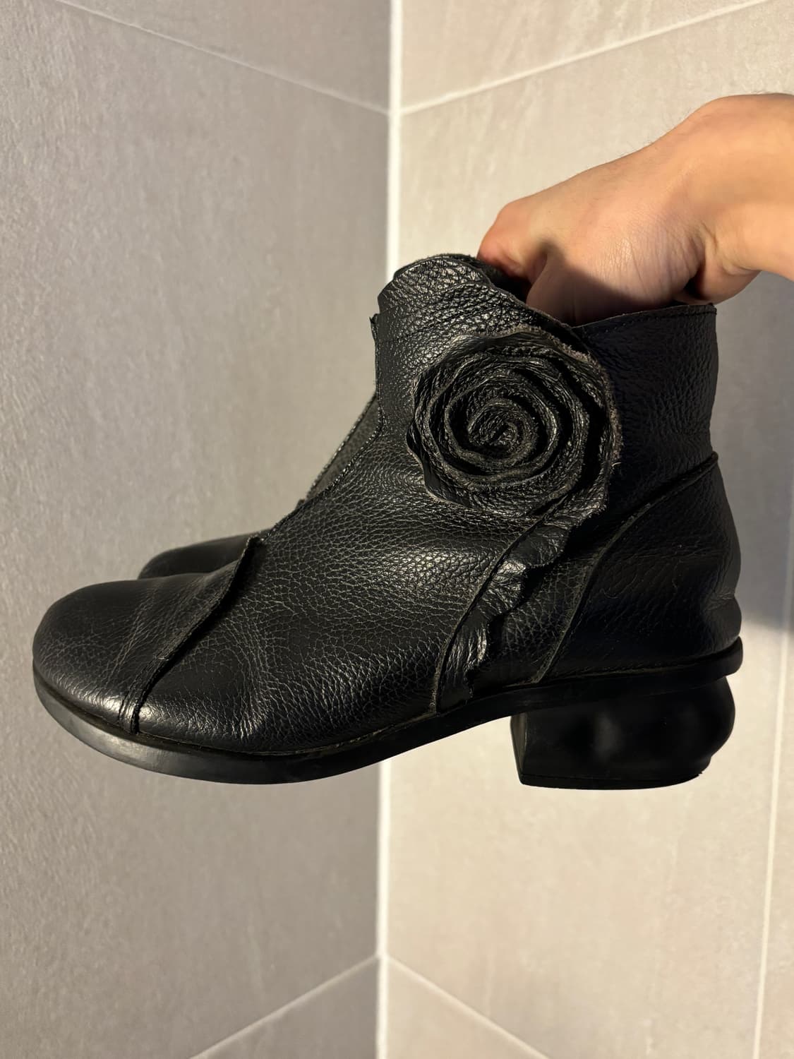 Jpn 빈티지 레더 앵클부츠 상품이미지1