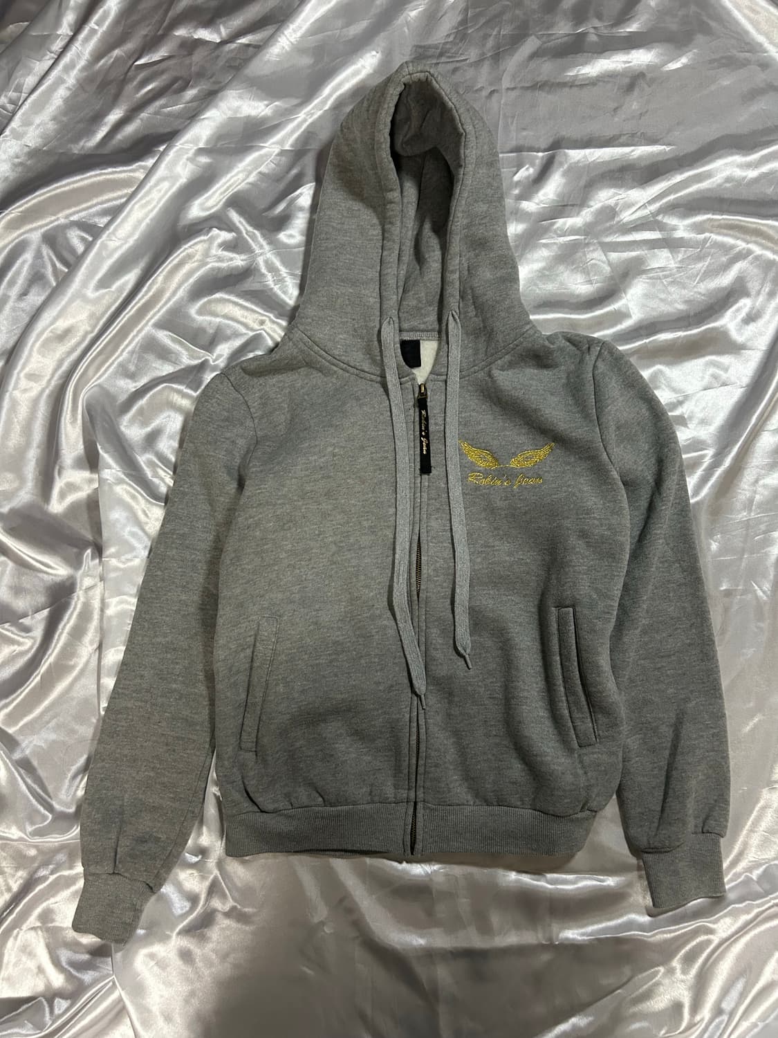 Robins Jeans gray y2k hood zip-up 상품이미지4