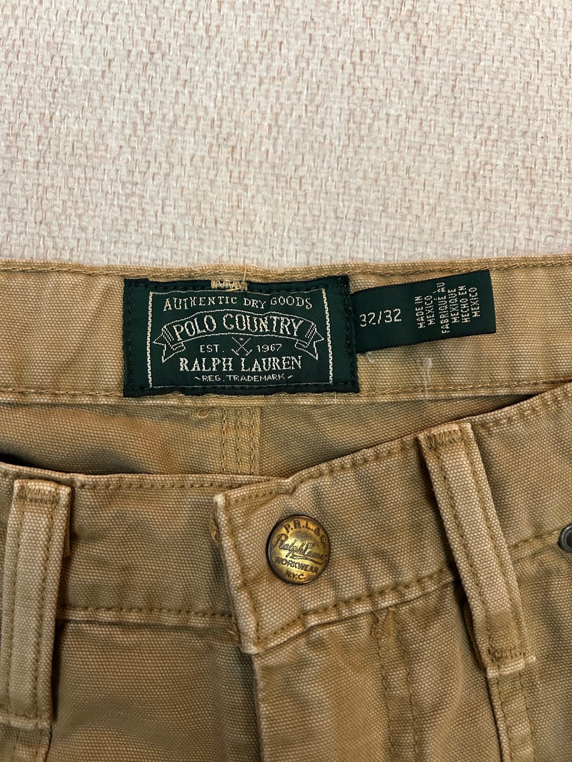 32x32 폴로 랄프로렌 캔버스 카펜터 더블니 페인트 팬츠 상품이미지3