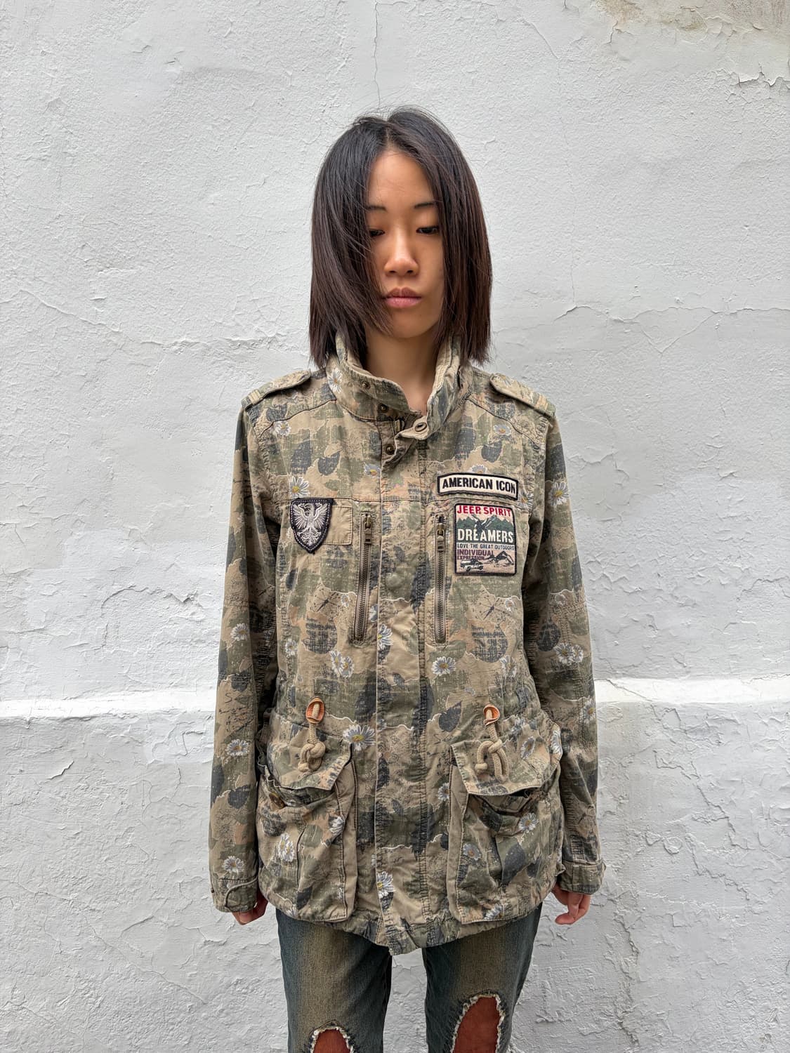 Jeep 플로럴 카모 필드 자켓 M 상품이미지3