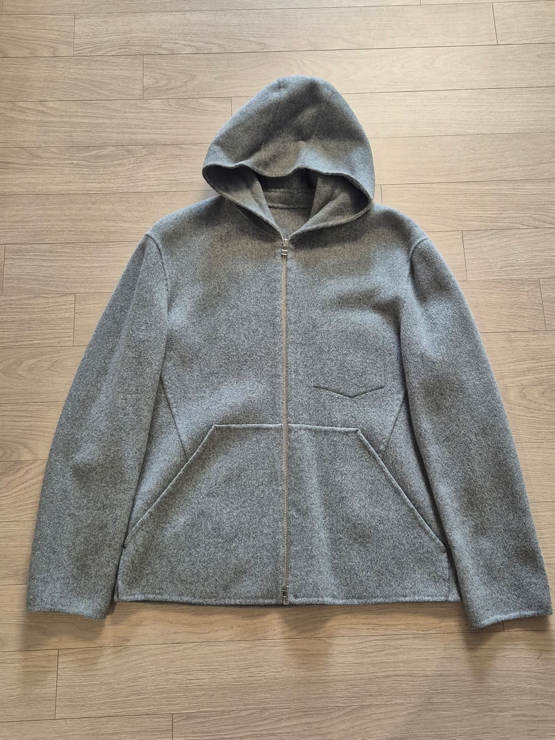 핸드메이드 울 하프후드코트 상품이미지1