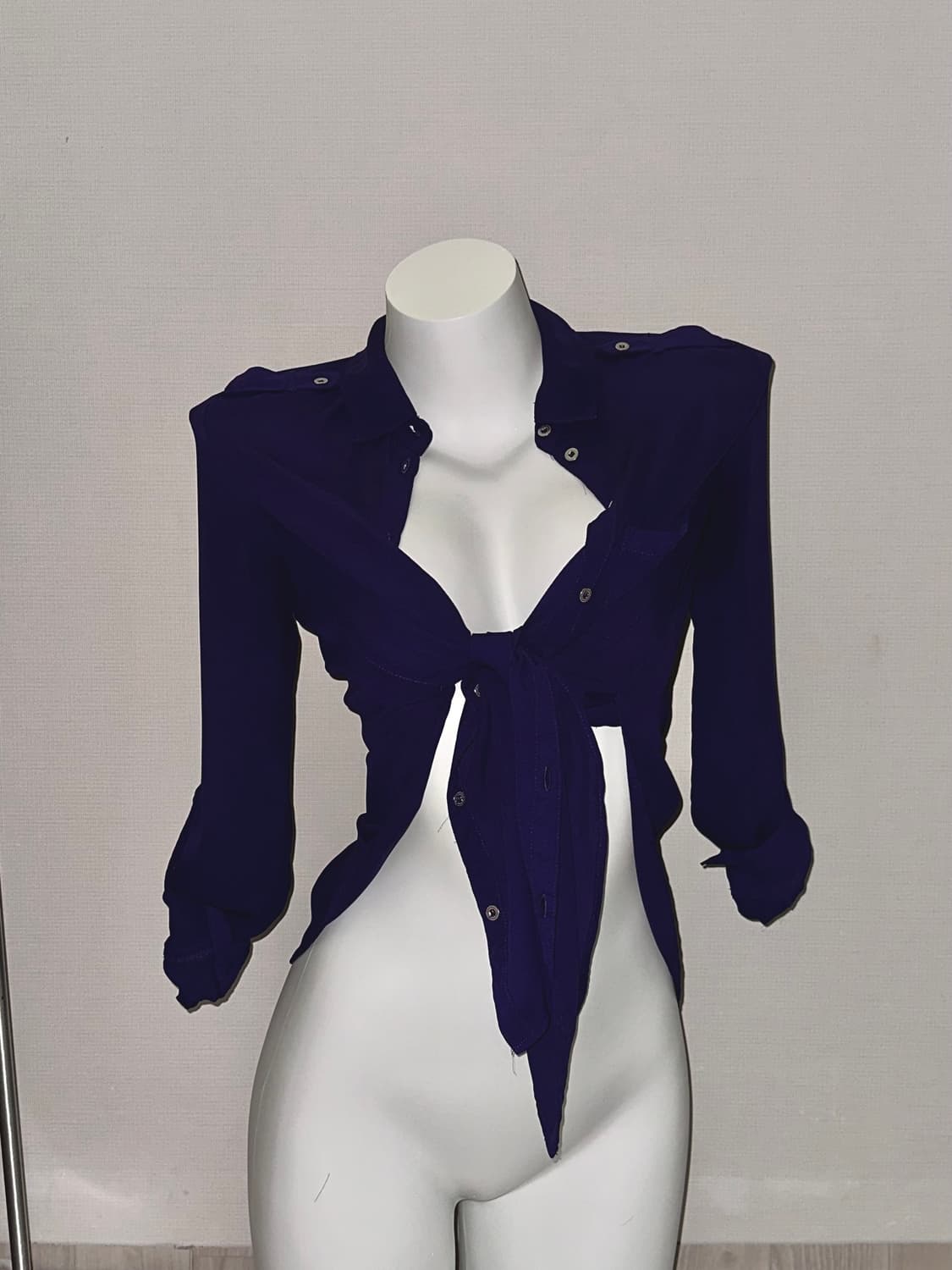 퍼플 빈티지 블라우스 상품이미지3