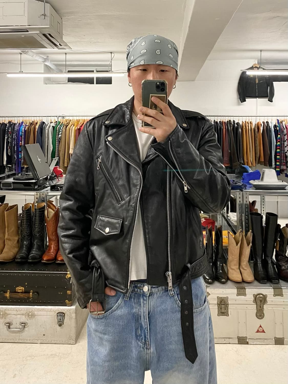 80's BERMAN'S double rider jacket 상품이미지1
