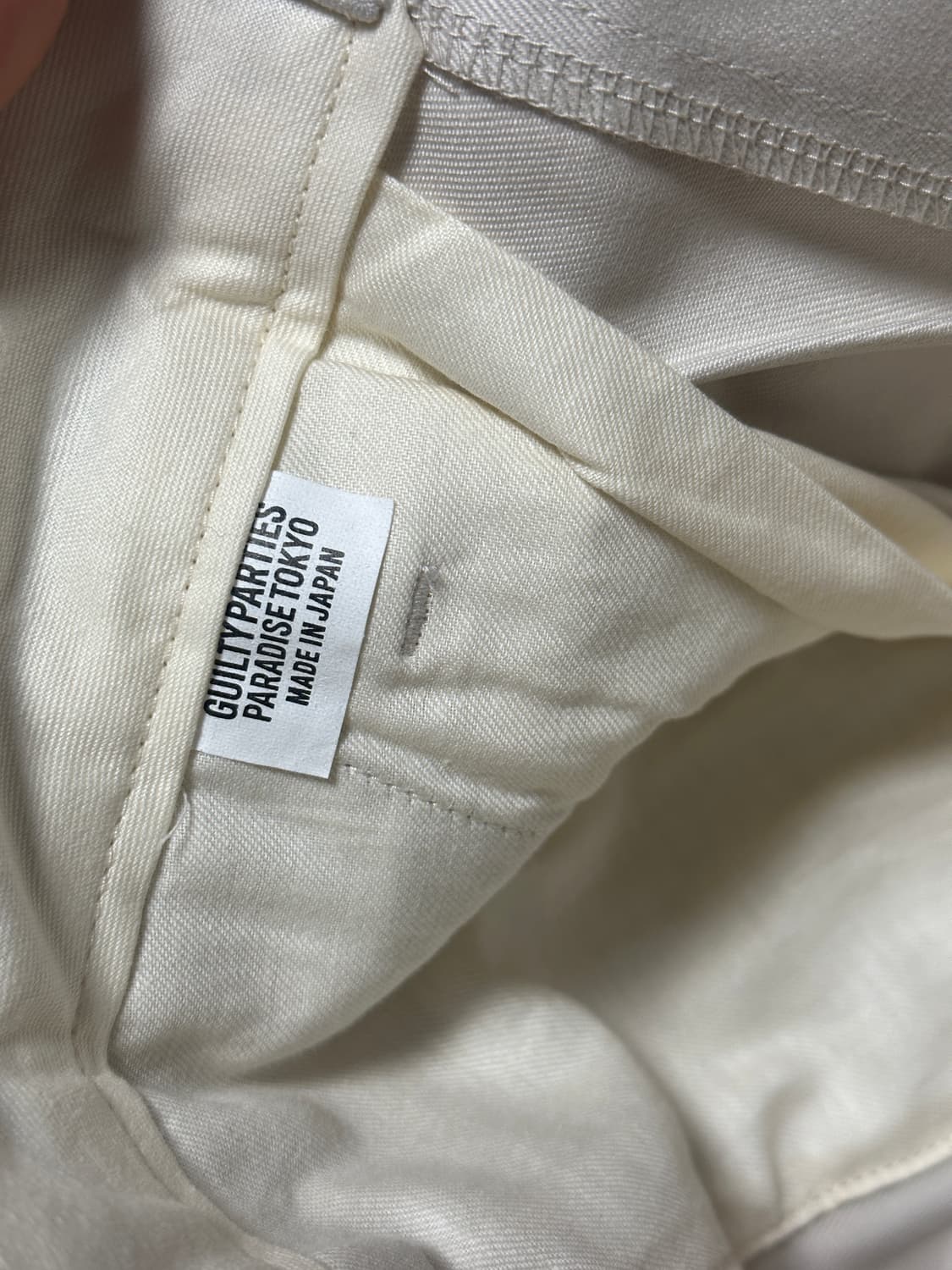 와코마리아 더블 플리츠 치노 팬츠 L 상품이미지3