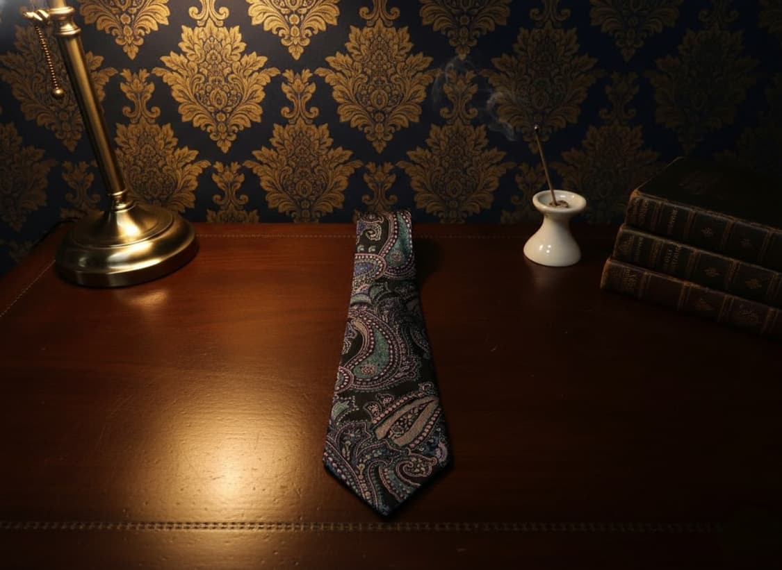 [GIVENCHY] 지방시 젠틀맨 실크 100% 페이즐리 넥타이 상품이미지5