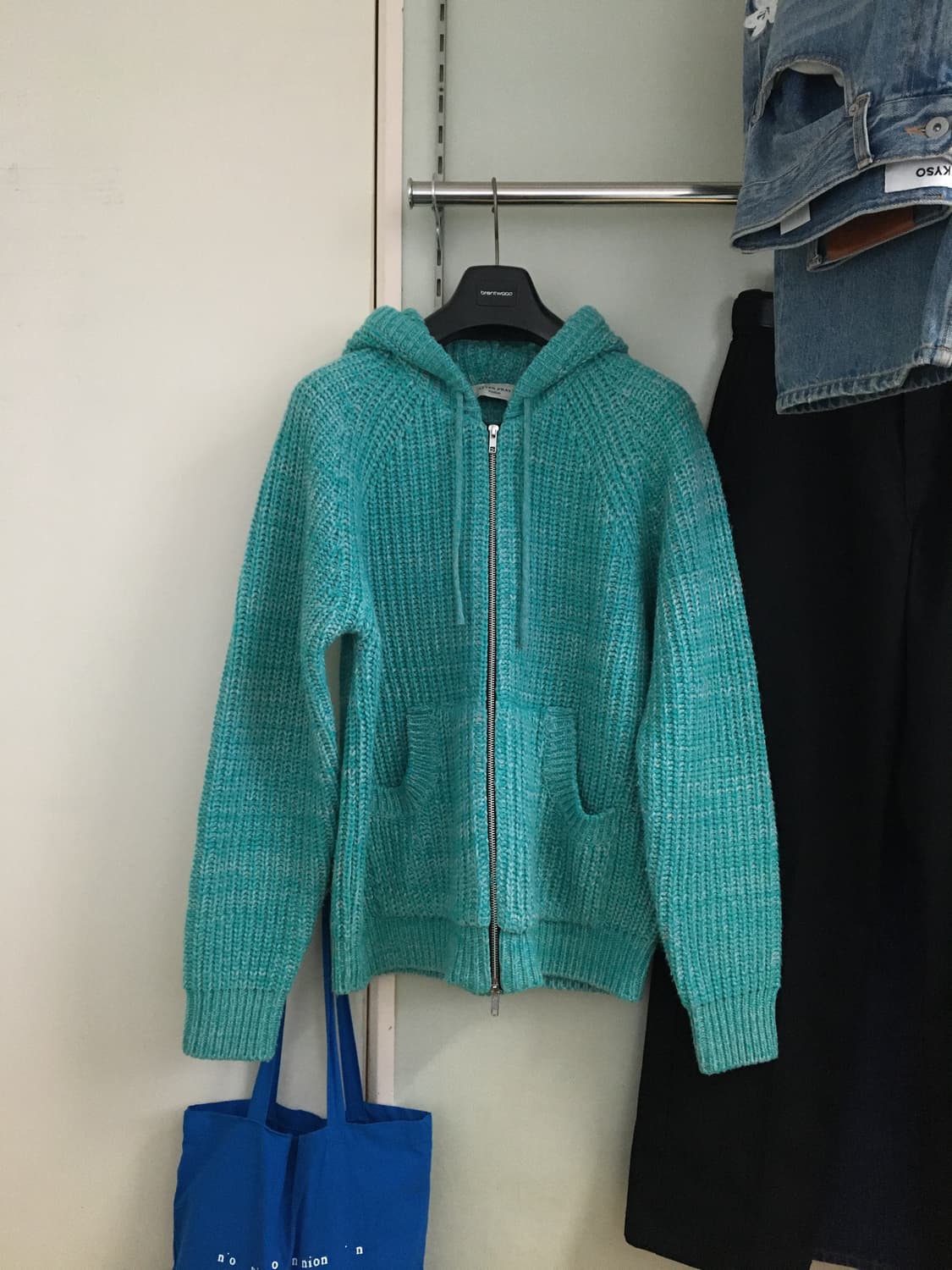 애프터프레이 인타르시아 후디 집업 니트 M 상품이미지1