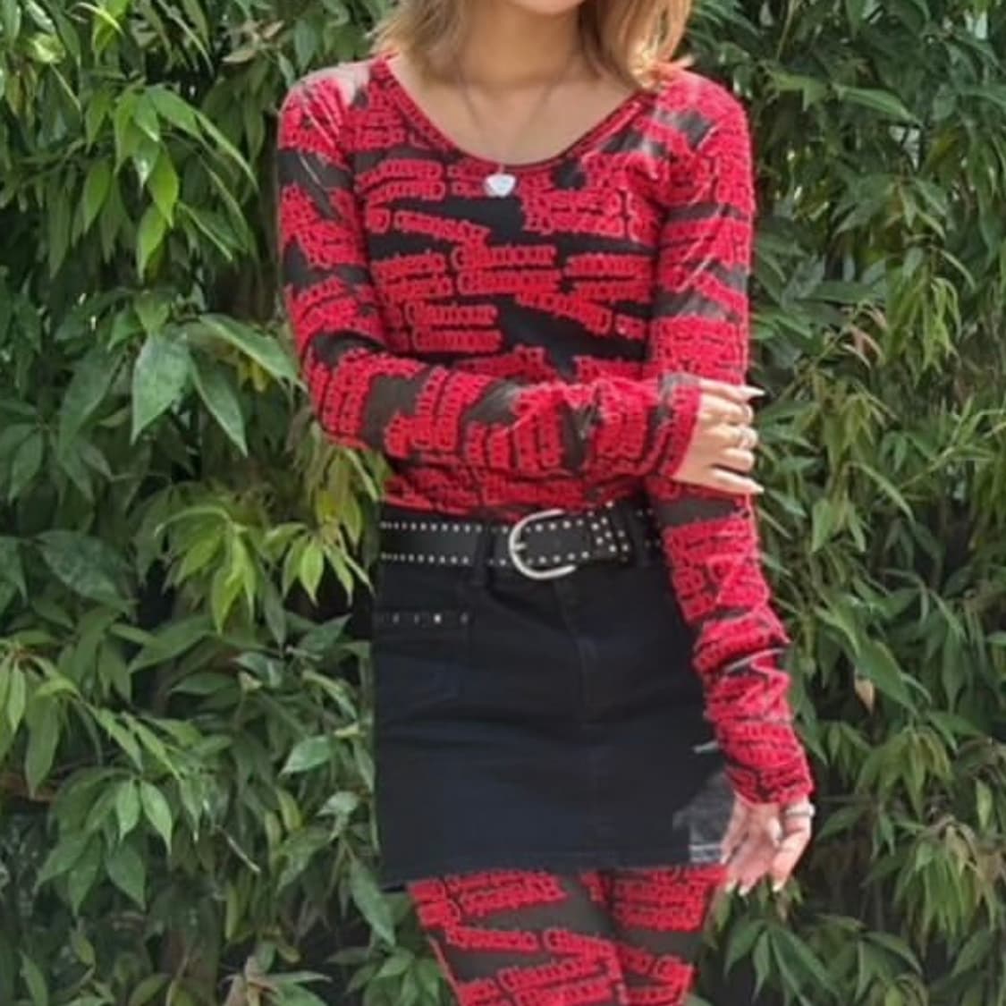 히스테릭글래머 로고 자카드 치비 티셔츠 상품이미지3