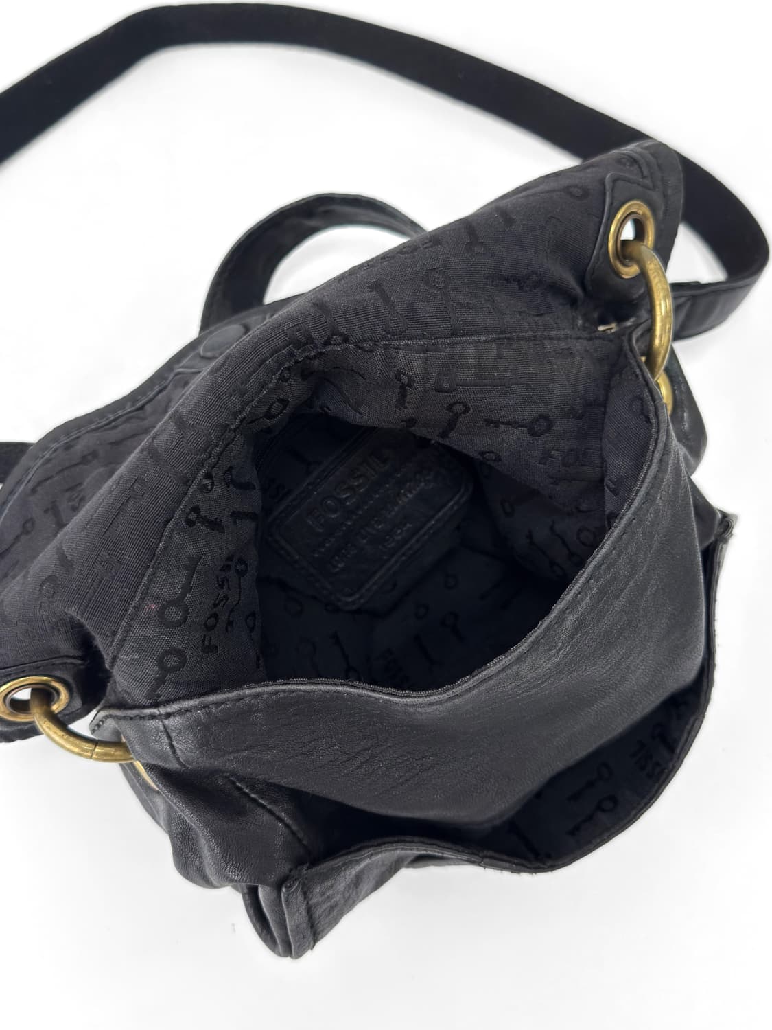 FOSSIL Vintage Black Leather 2-Way BAG 상품이미지9