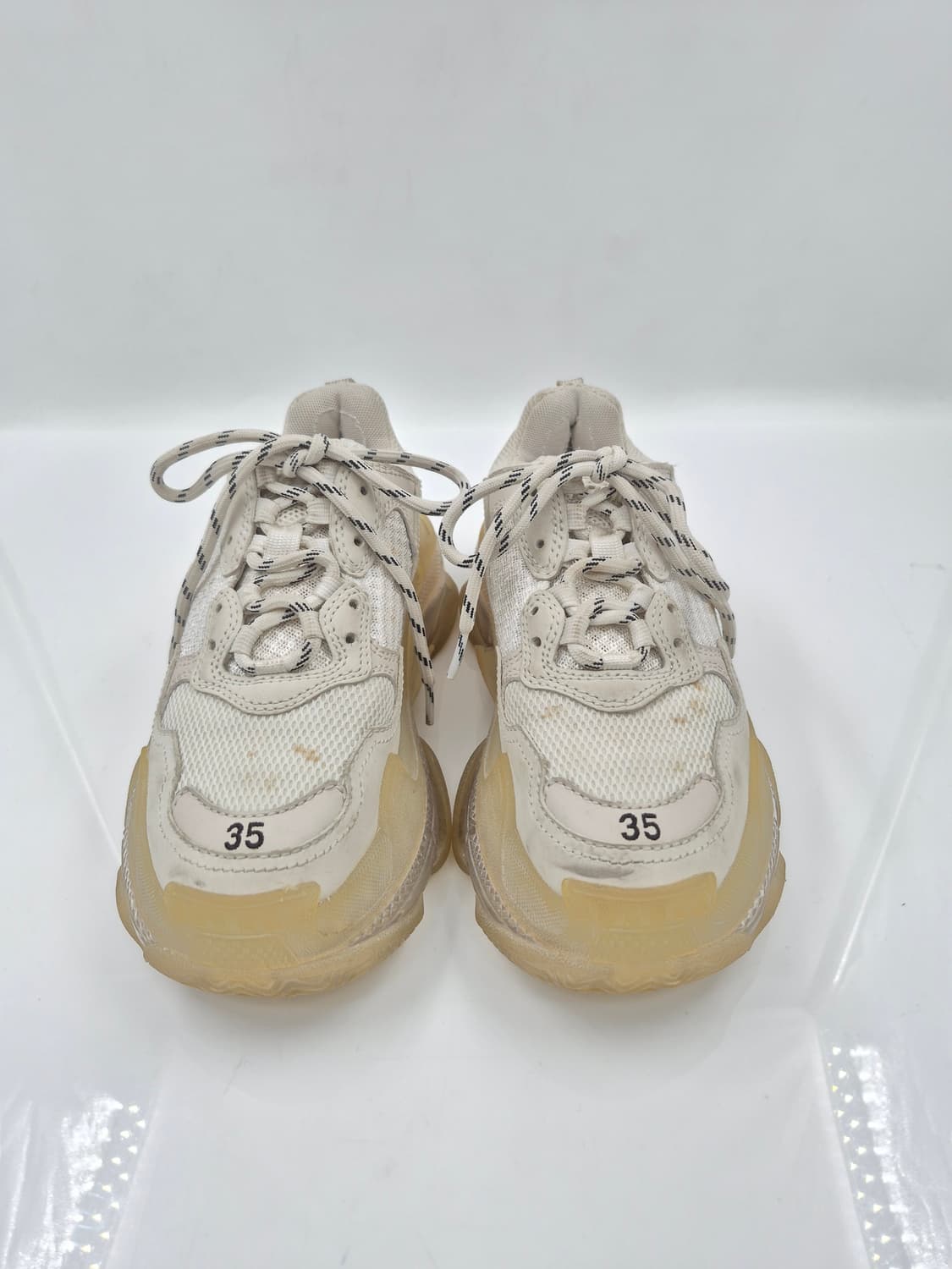 발렌시아가 트리플S 스니커즈 화이트 클리어솔 상품이미지1