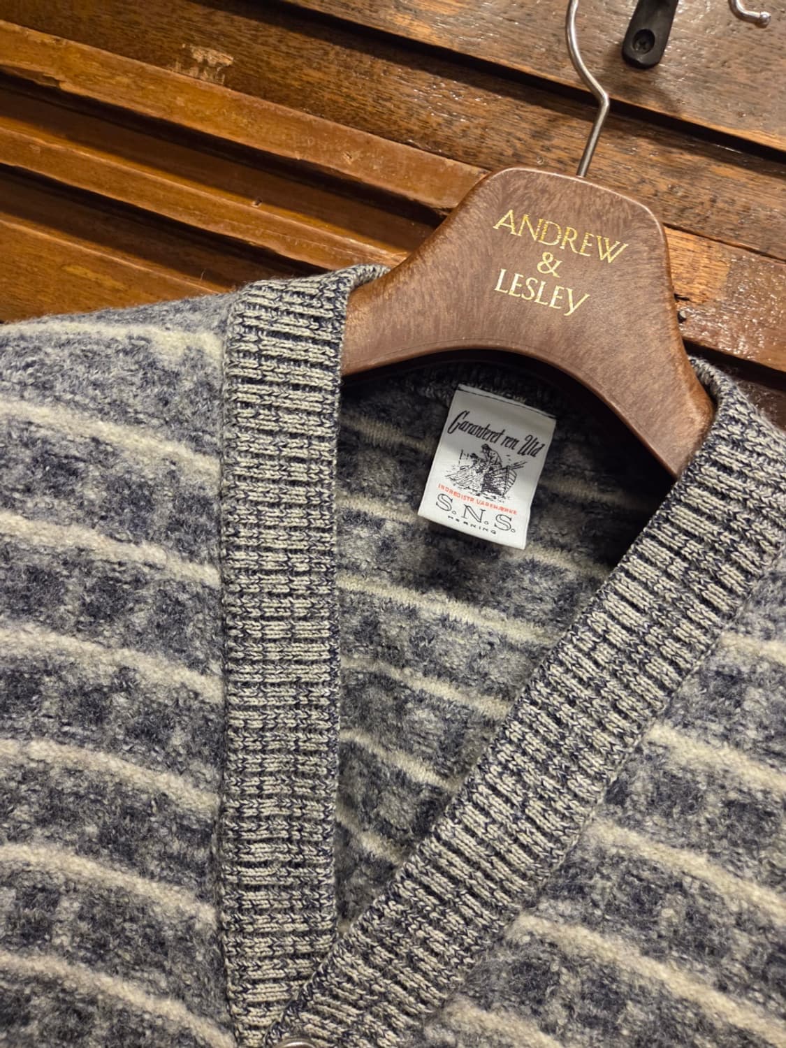 Garanteret ren uld S.N.S 노르딕 가디건 상품이미지2