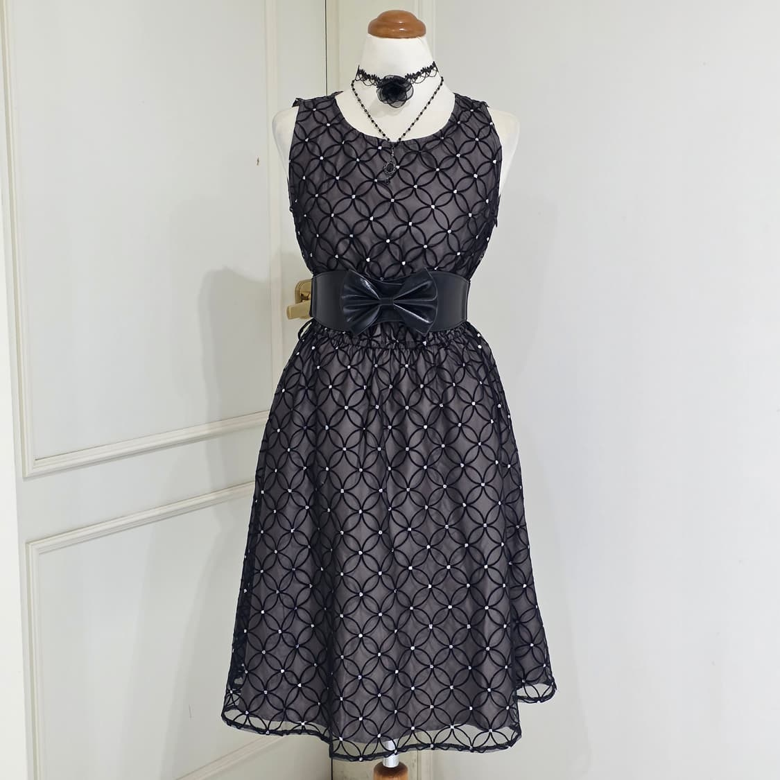 petit poudre 일본빈티지)고딕로리타 앤틱망사 글리터로맨틱 원피스 상품이미지1