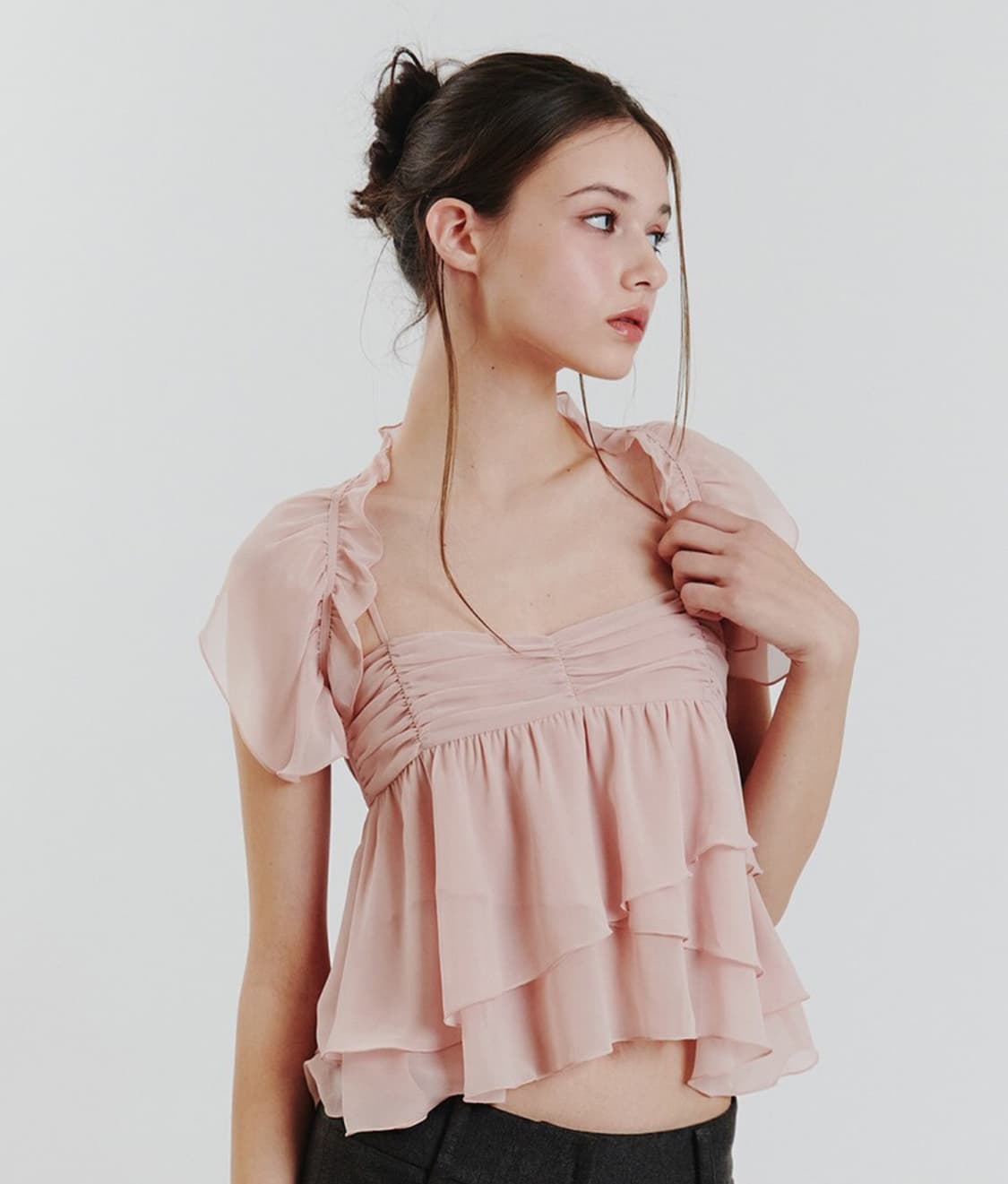 페인오어플레져 페오플 엘라 케이프 블라우스 상품이미지4