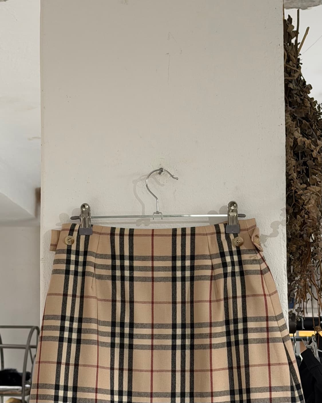 버버리 베이지 노바체크 울 미니스커트 상품이미지3